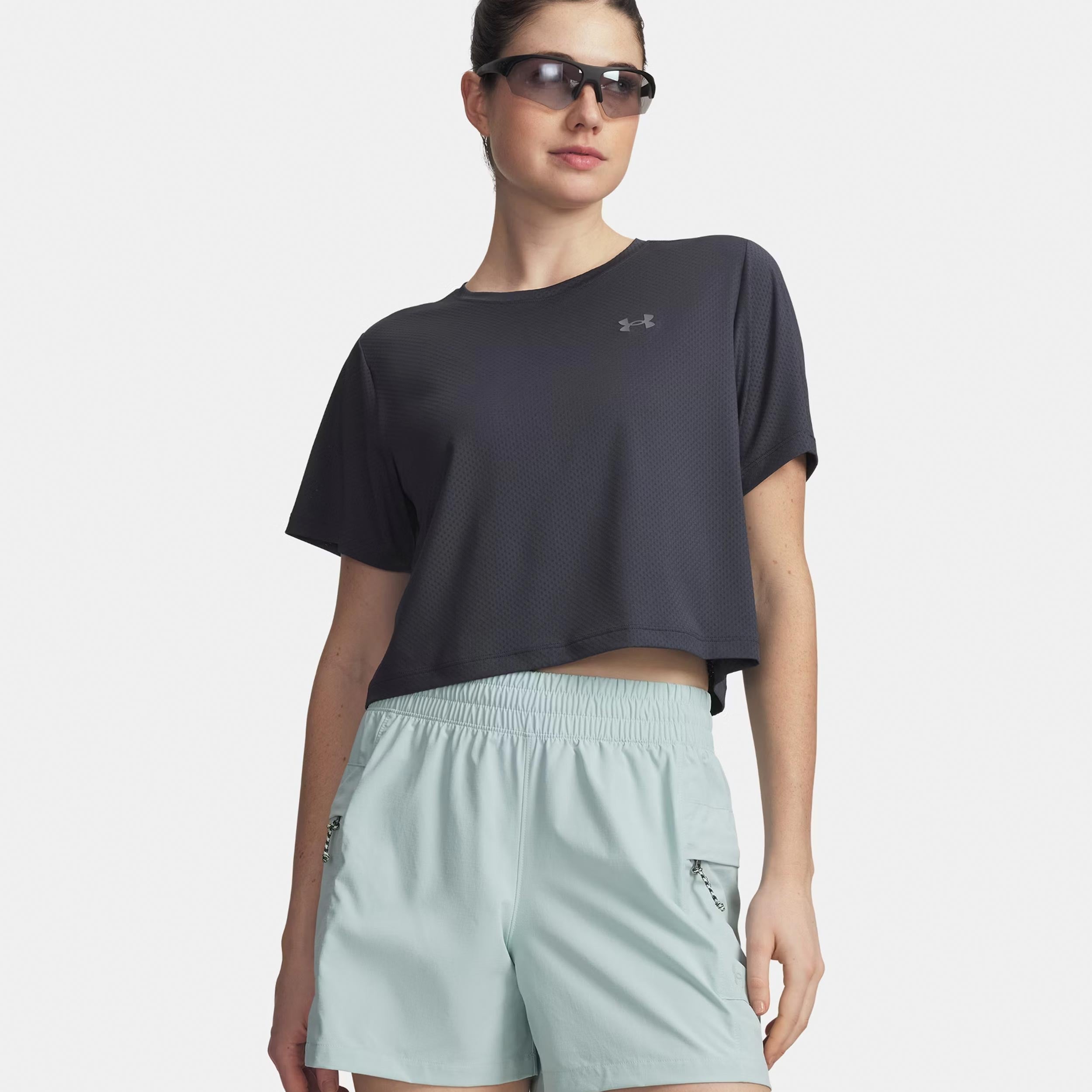 Under Armour Explor Trail Run Graphic  Hardloopshirt Dames-antraciet, antraciet