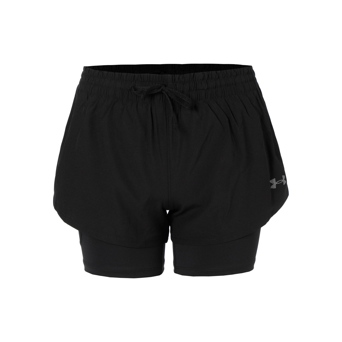 Under Armour Velociti Pro 4in 2n1  Hardloopshorts Dames-zwart, zilver