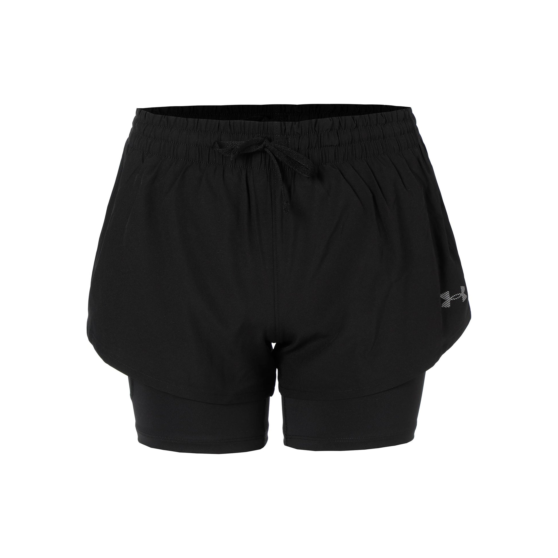 Under Armour Velociti Pro 4in 2n1  Hardloopshorts Dames-zwart, zilver