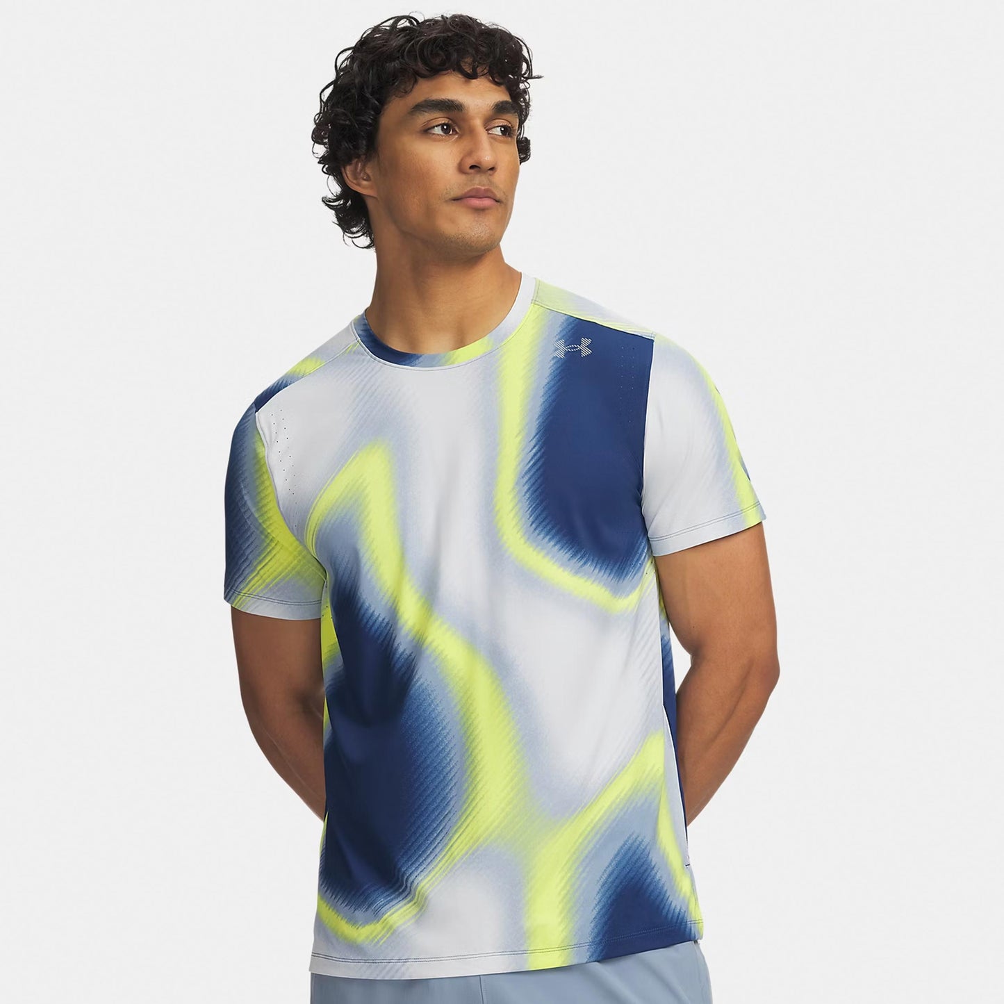 Under Armour Velociti Pro Print  Hardloopshirt Heren - blauw, veelkleurig