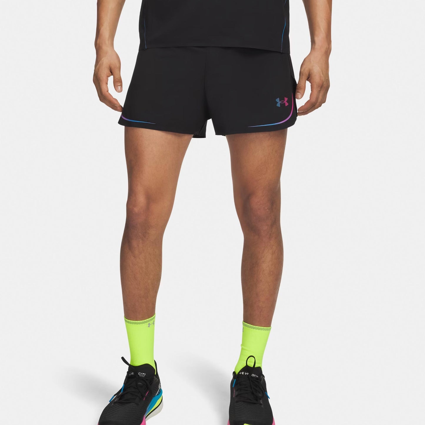 Under Armour Velociti Elite  Hardloopshorts Heren-zwart, pink