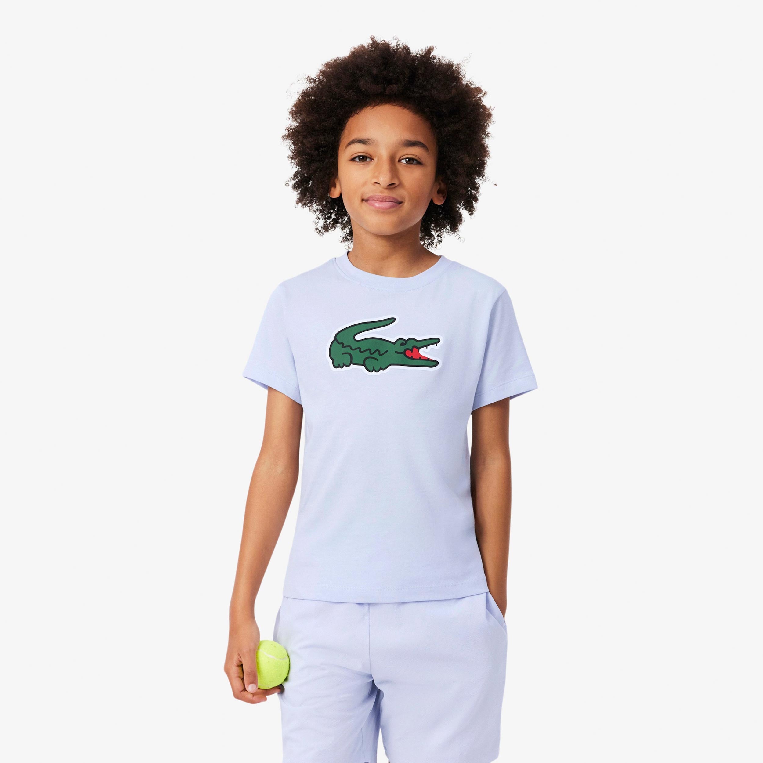 Lacoste T-shirt Kinderen - lichtblauw, groen