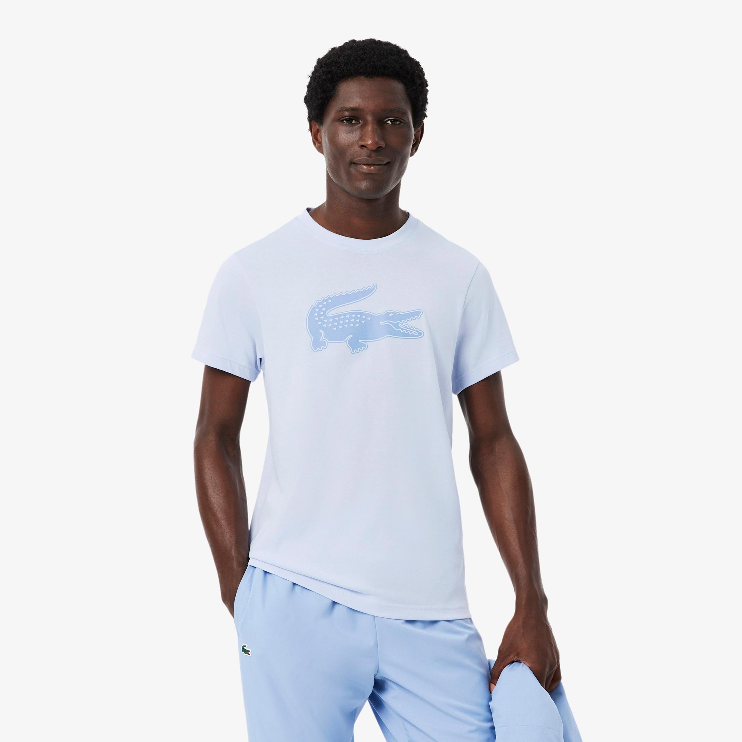 Lacoste T-shirt Heren - lichtblauw, blauw-grijs