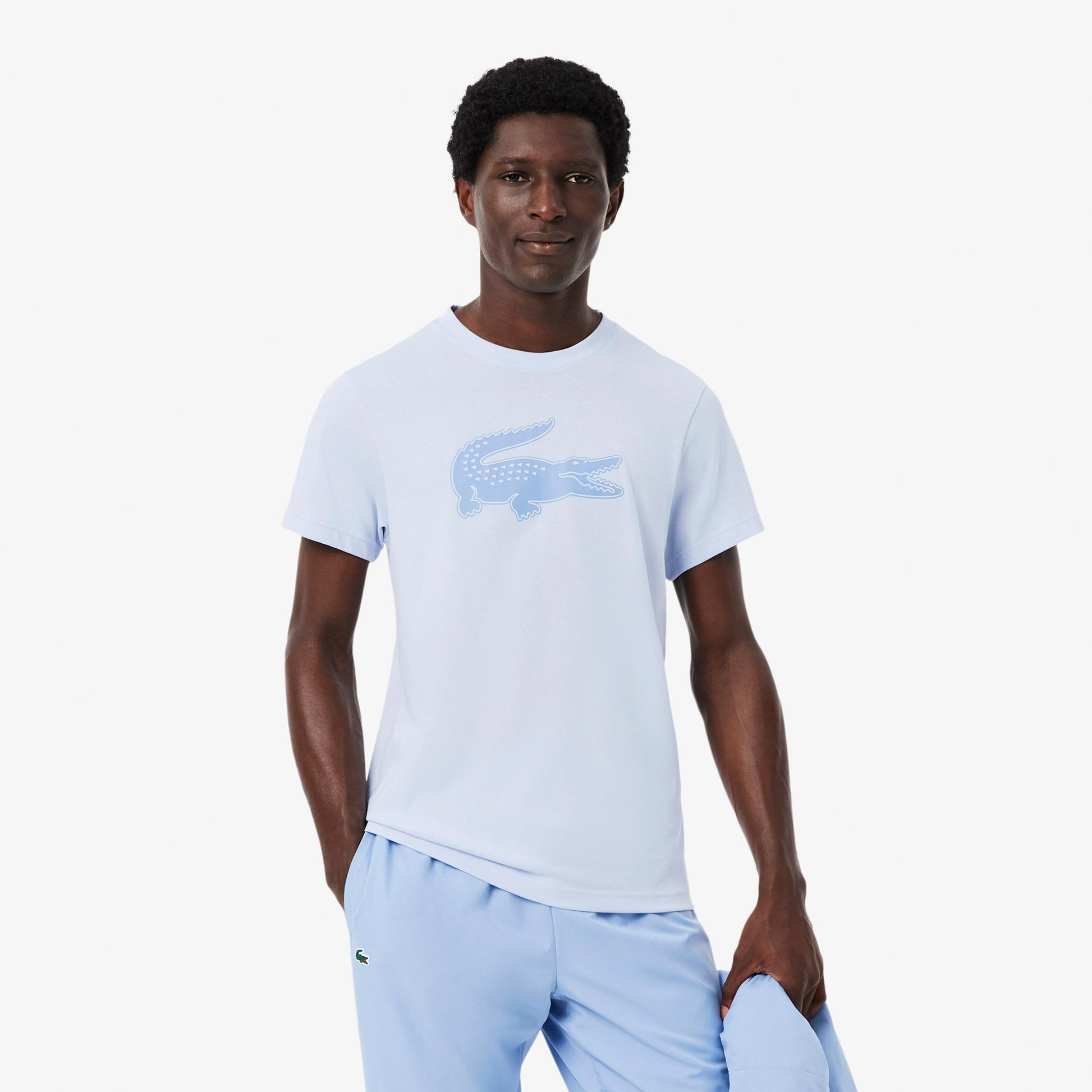 Lacoste T-shirt Heren - lichtblauw, blauw-grijs