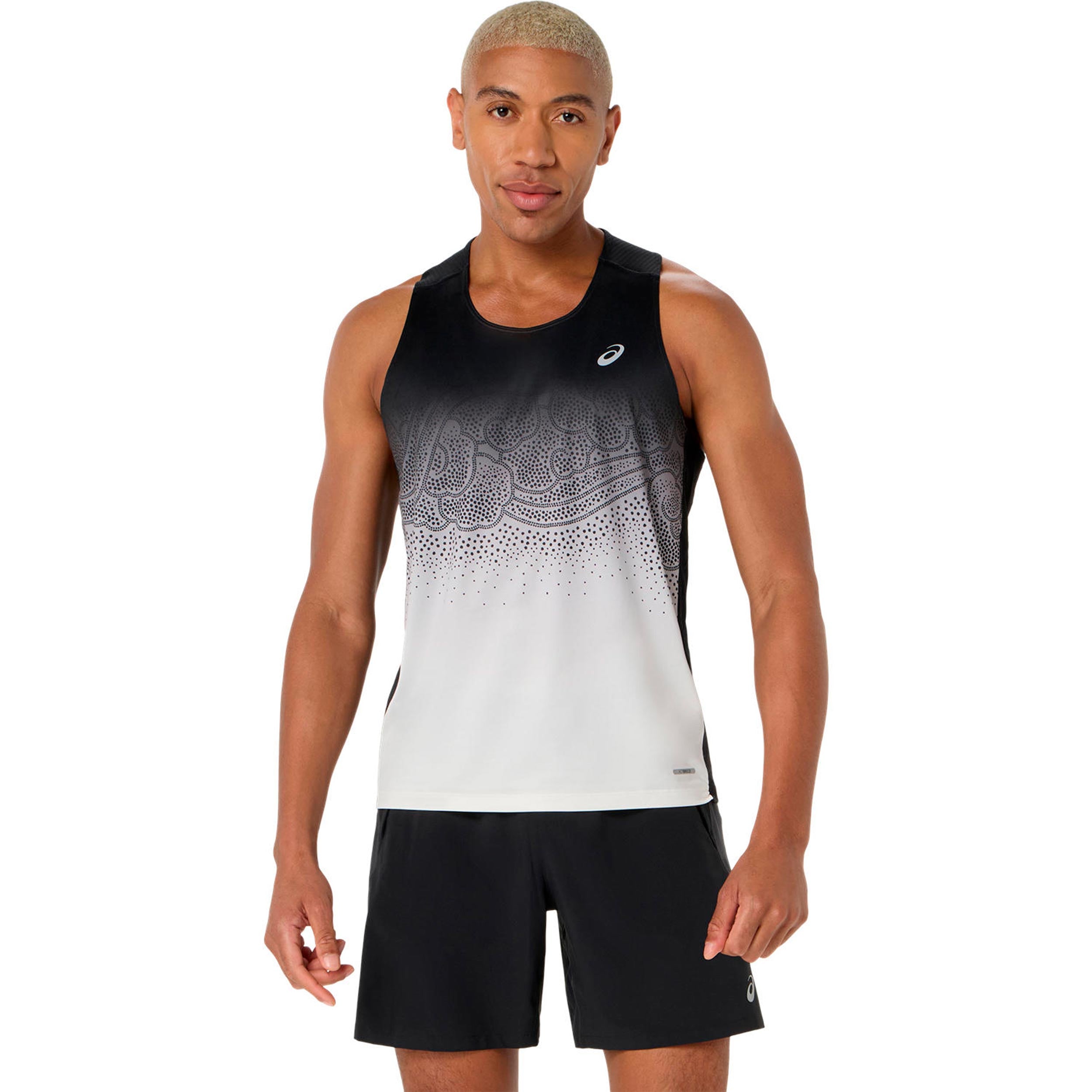 ASICS Road Fade Hardloopshirt Heren-zwart, beige