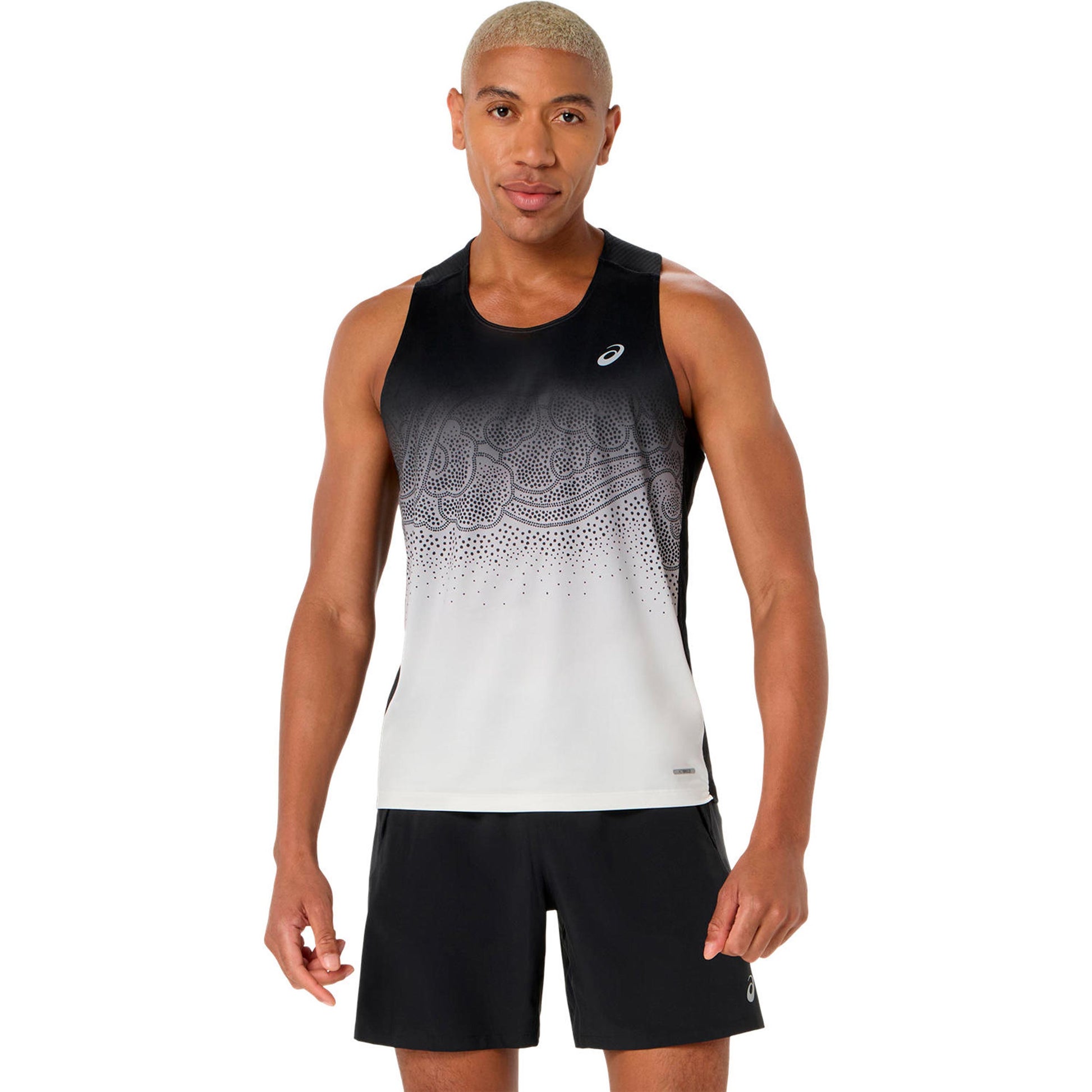 ASICS Road Fade Hardloopshirt Heren-zwart, beige