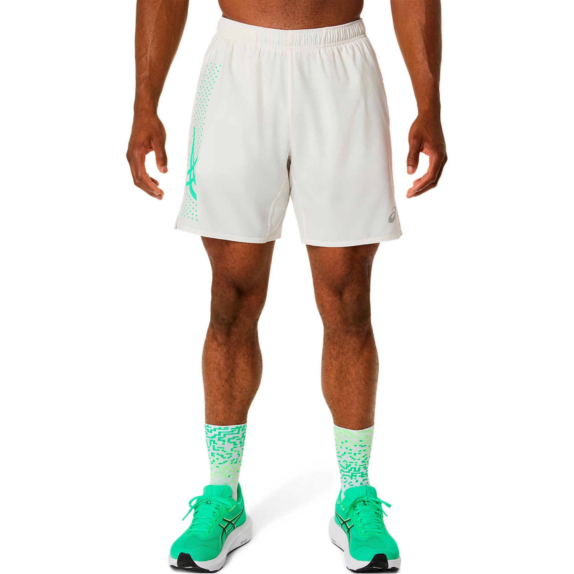 ASICS Icon 7In  Hardloopshorts Heren - beige, groen