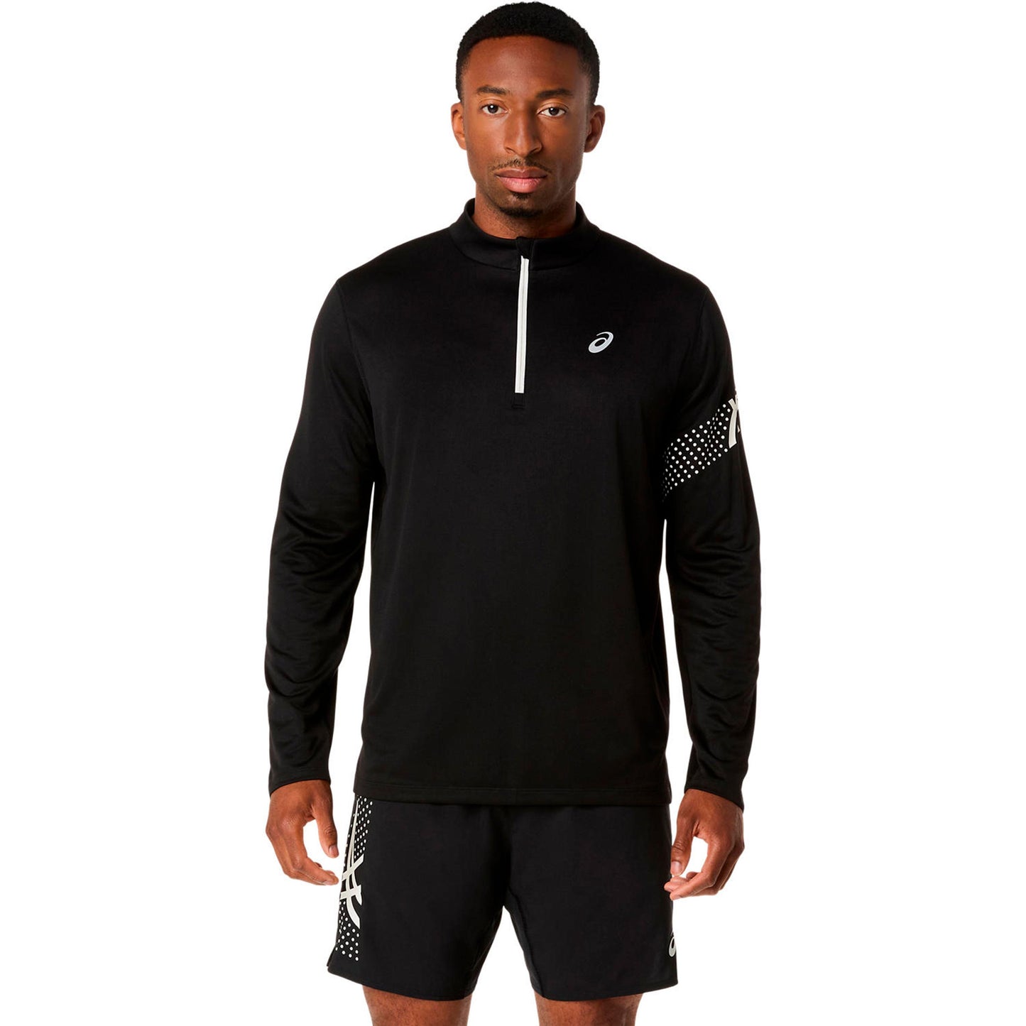 ASICS Icon 1/2 Zip  Hardloopshirt Heren - zwart, beige