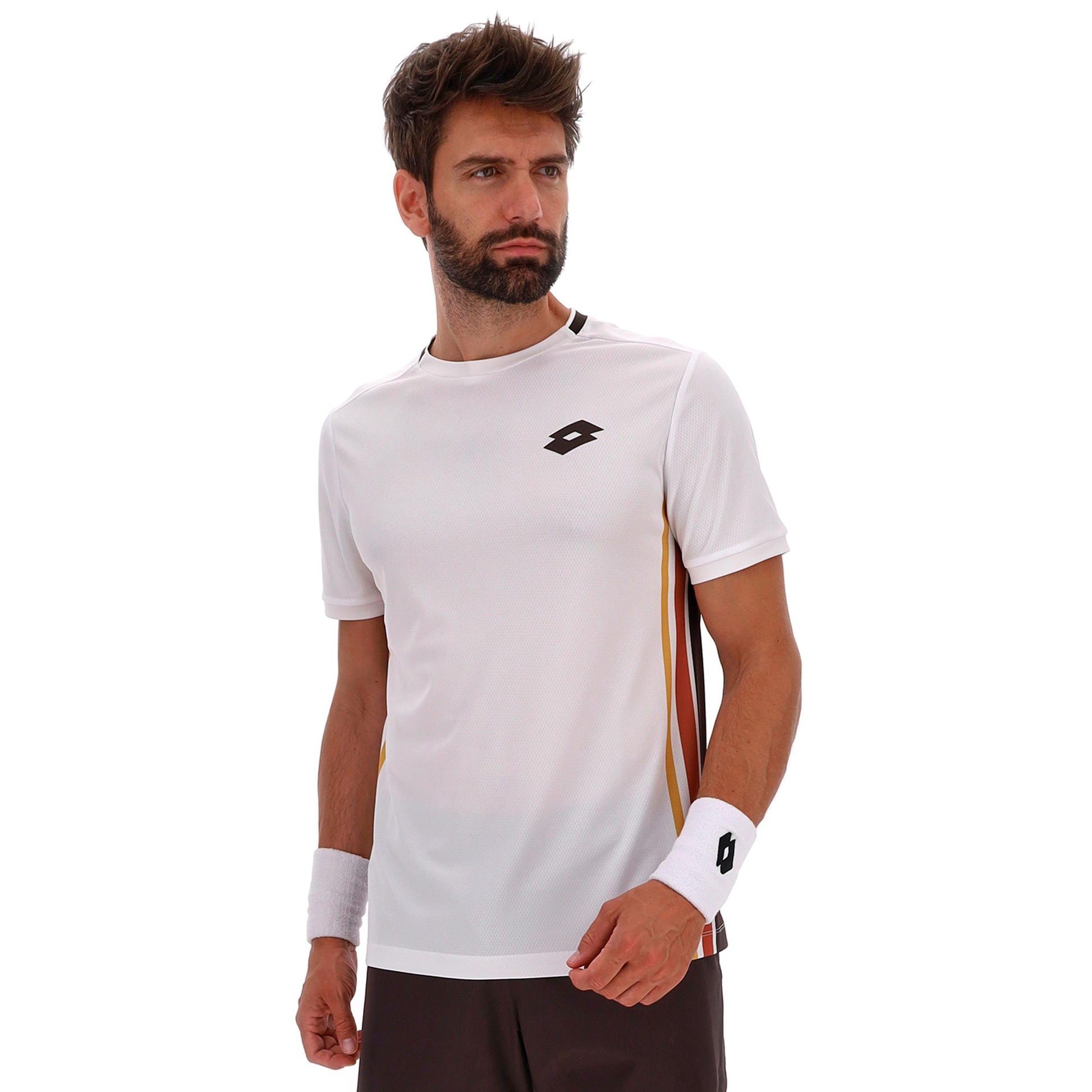 Lotto Tech VI T-shirt Heren - wit, bruin
