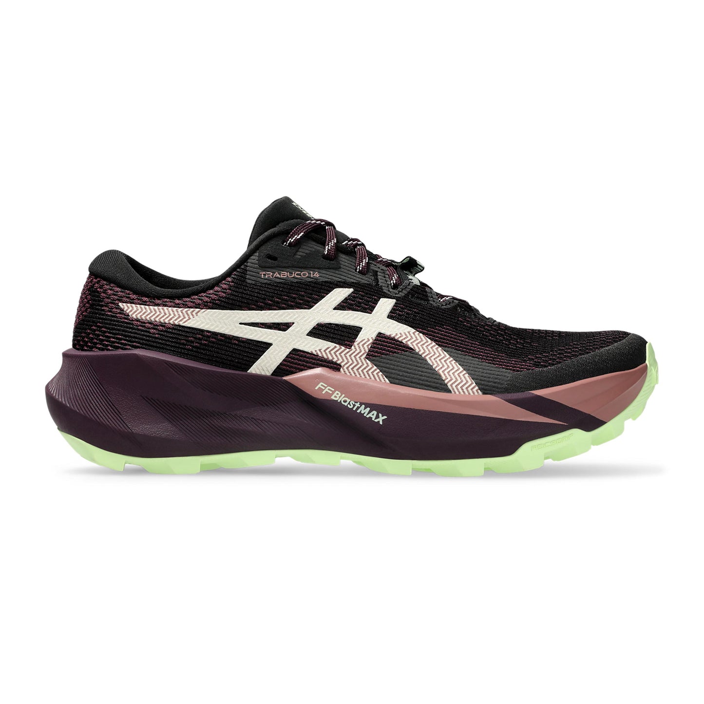 ASICS TRABUCO 14 Trailschoen Dames - zwart, wijnrood