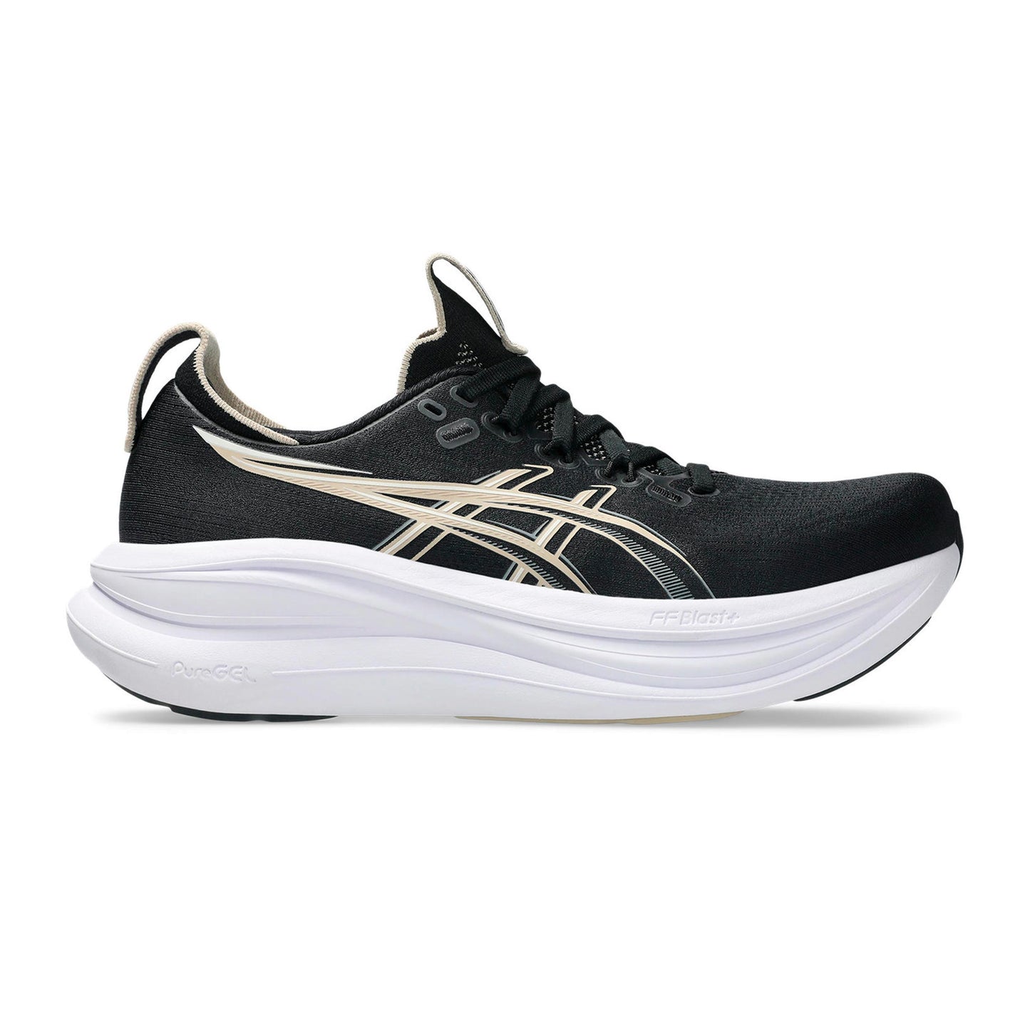 ASICS GEL-NIMBUS 28 Neutrale schoen Dames - zwart, crème