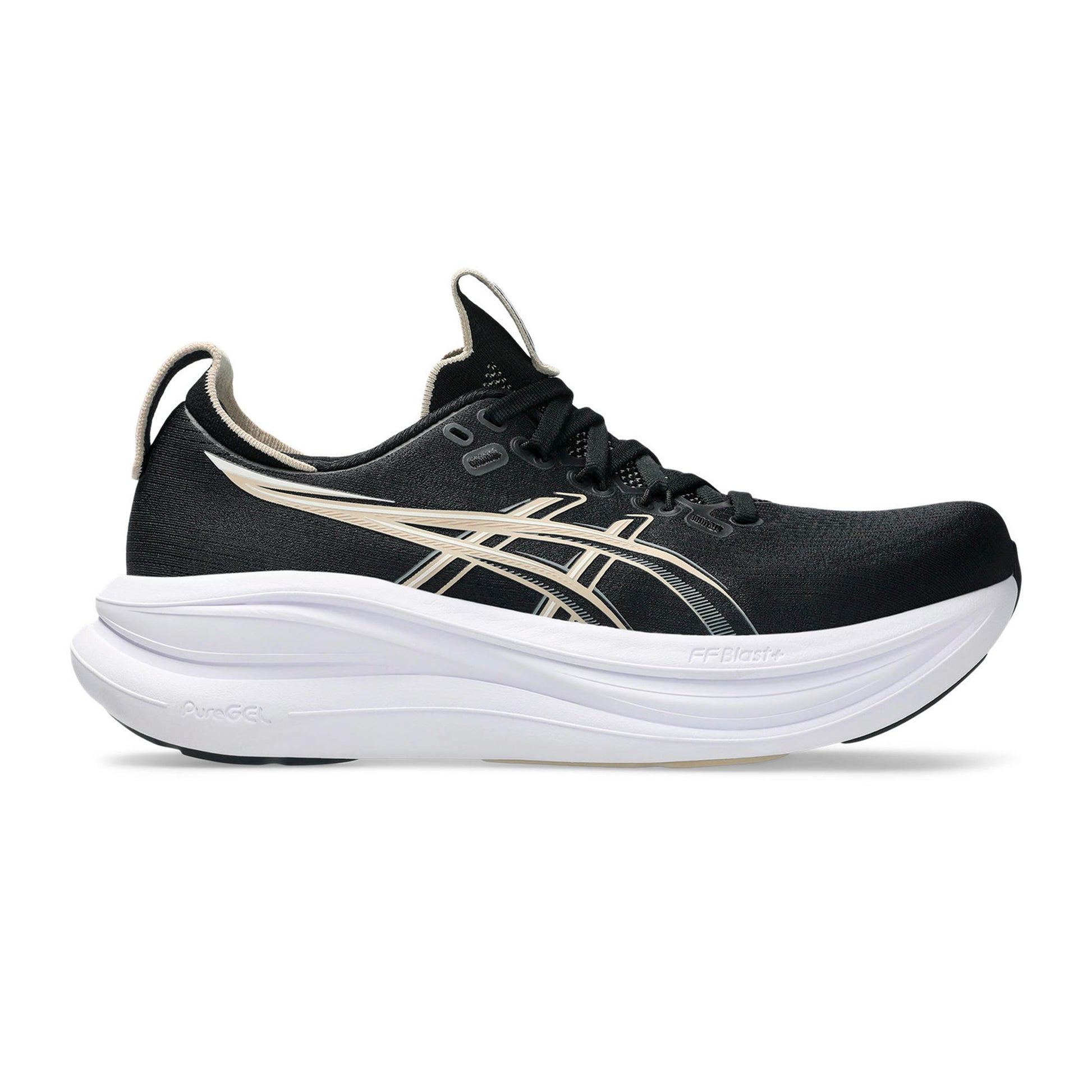 ASICS GEL-NIMBUS 28 Neutrale schoen Dames - zwart, crème