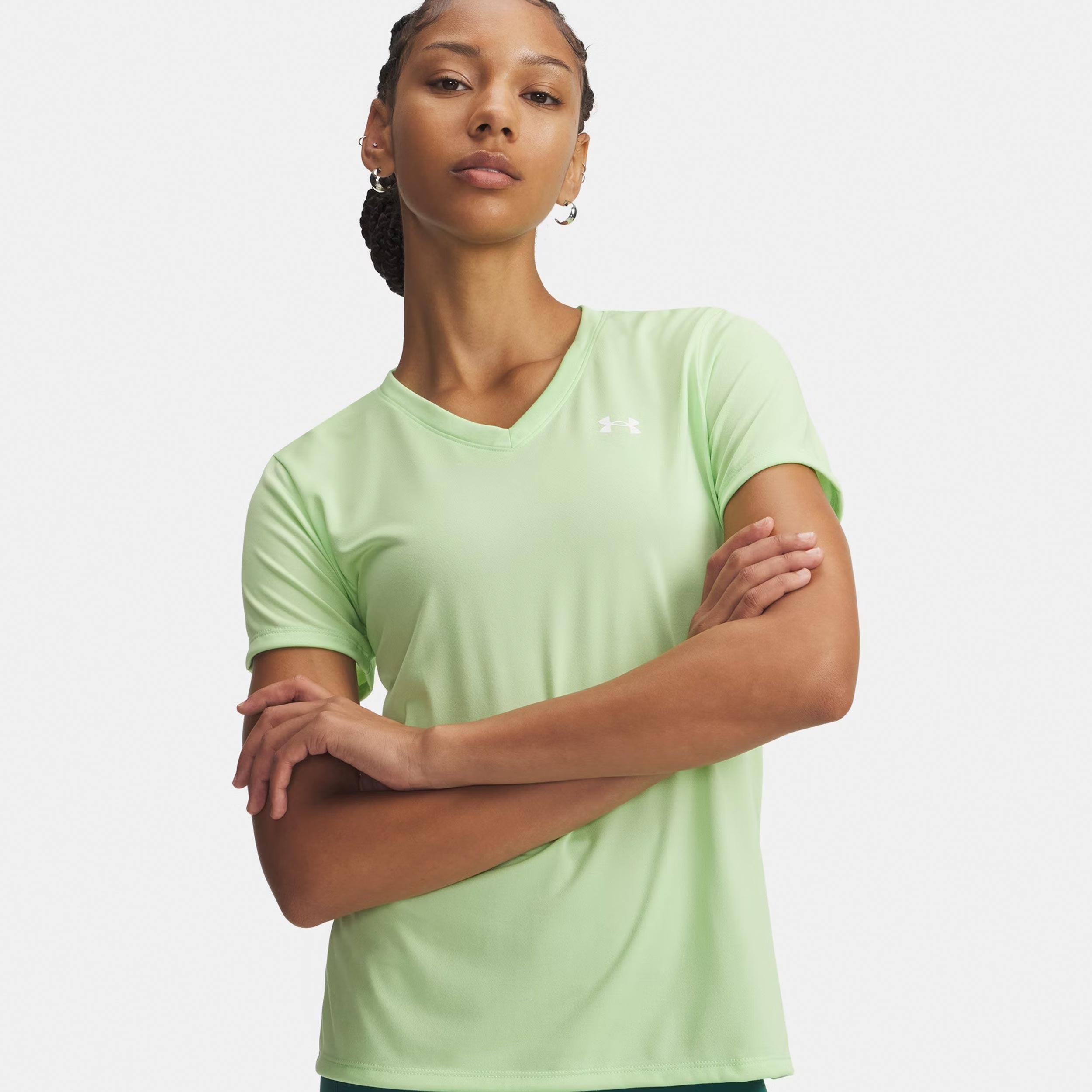 Under Armour Tech Solid T-shirt Dames-groen