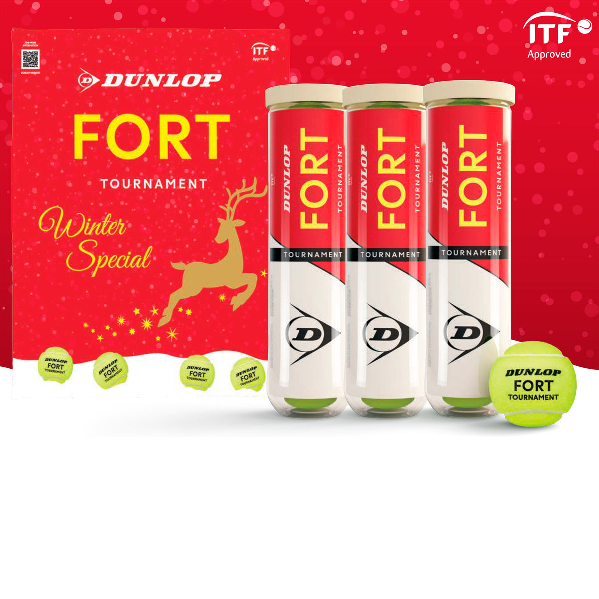 Dunlop Fort Tournament Christmas Special 3x verpakking 4 stuks
