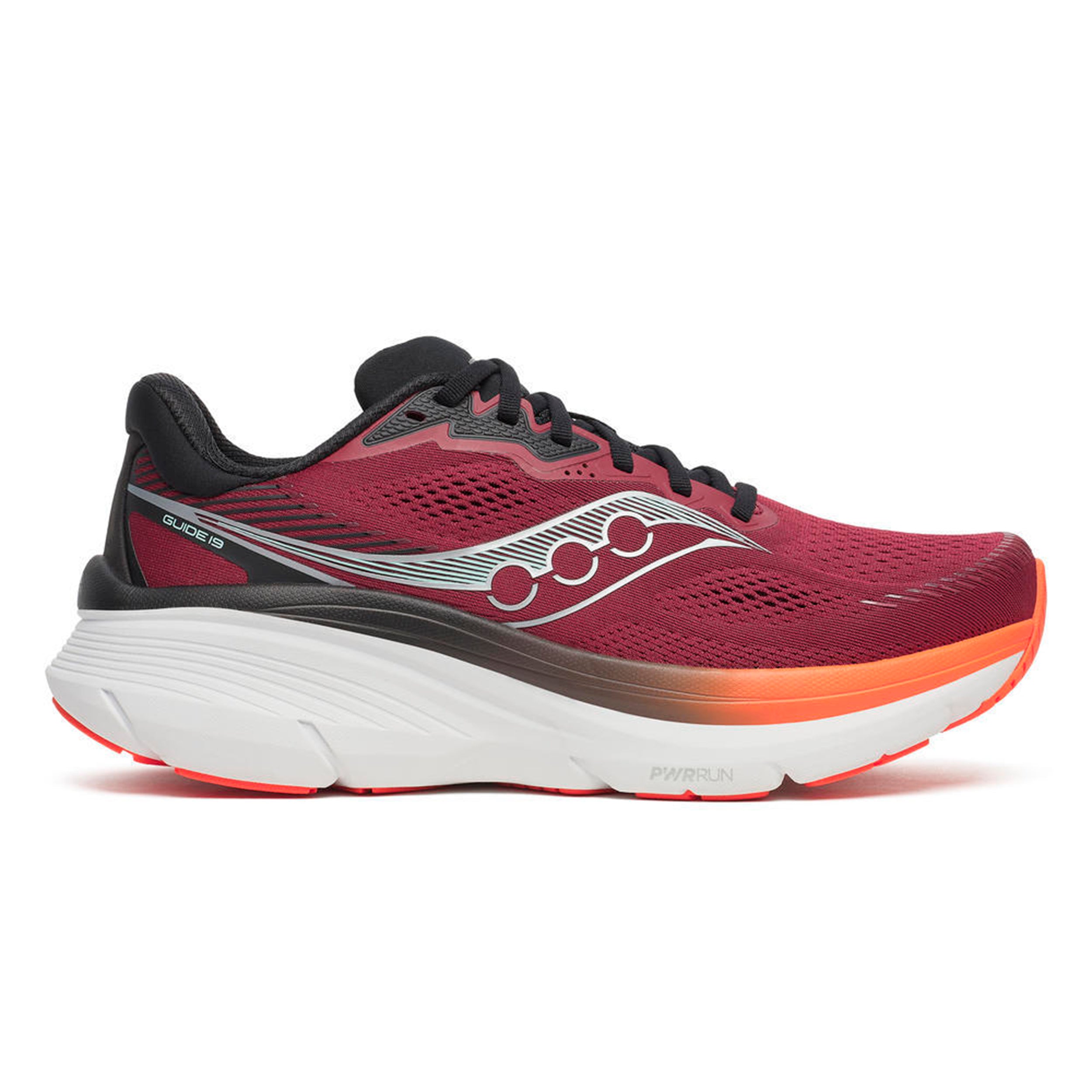 Saucony Guide 19 Stabiliteitsschoen Heren-wijnrood, oranje