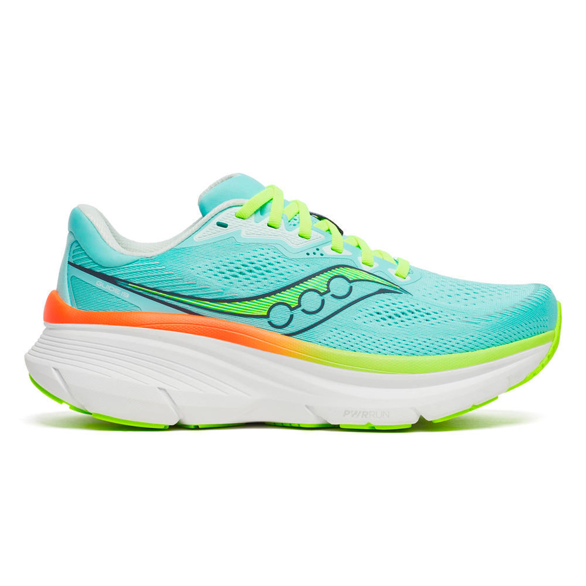 Saucony Guide 19 Stabiliteitsschoen Dames-turkoois, geel