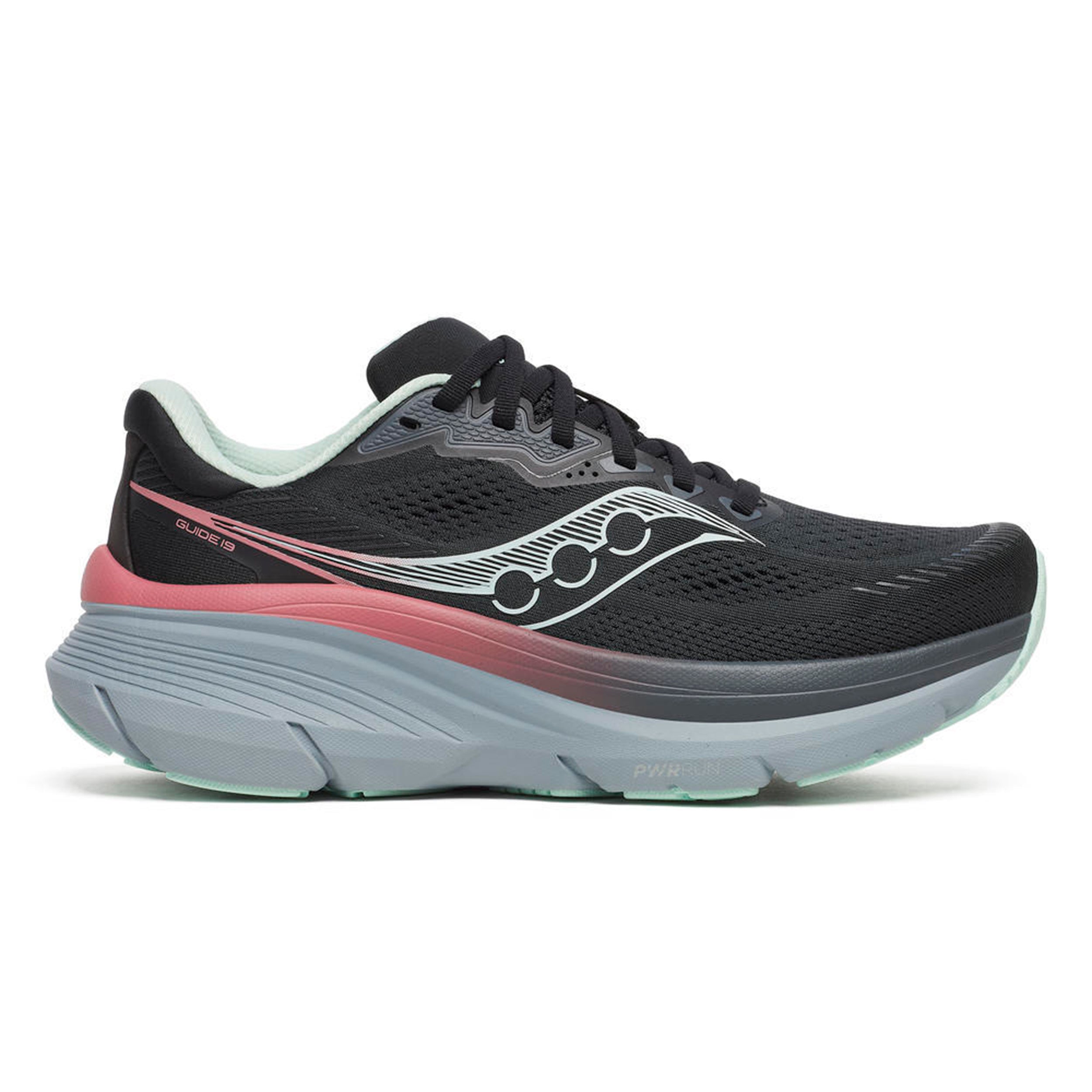 Saucony Guide 19 Stabiliteitsschoen Dames-zwart, mint
