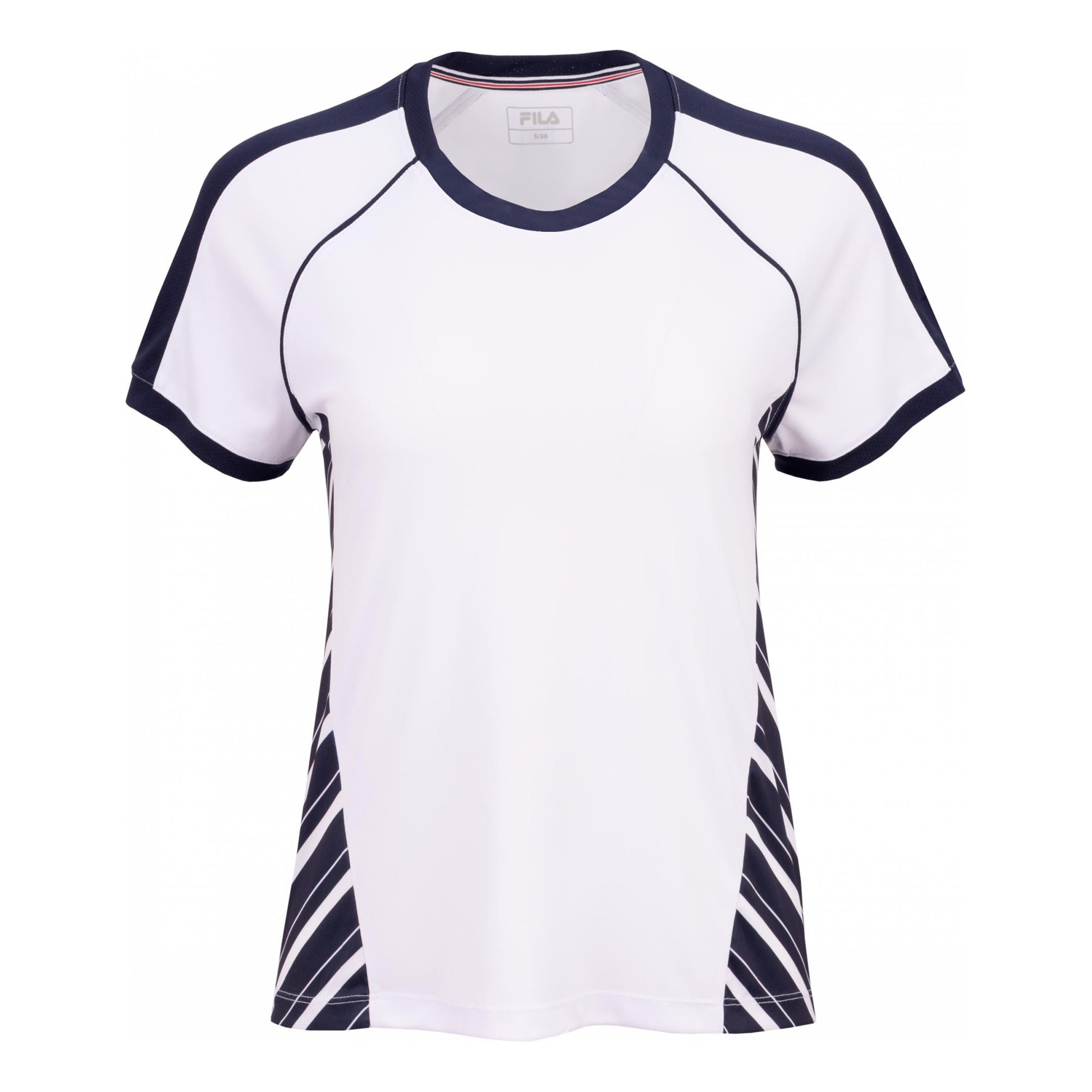 Fila Josefine T-shirt Dames-wit, donkerblauw