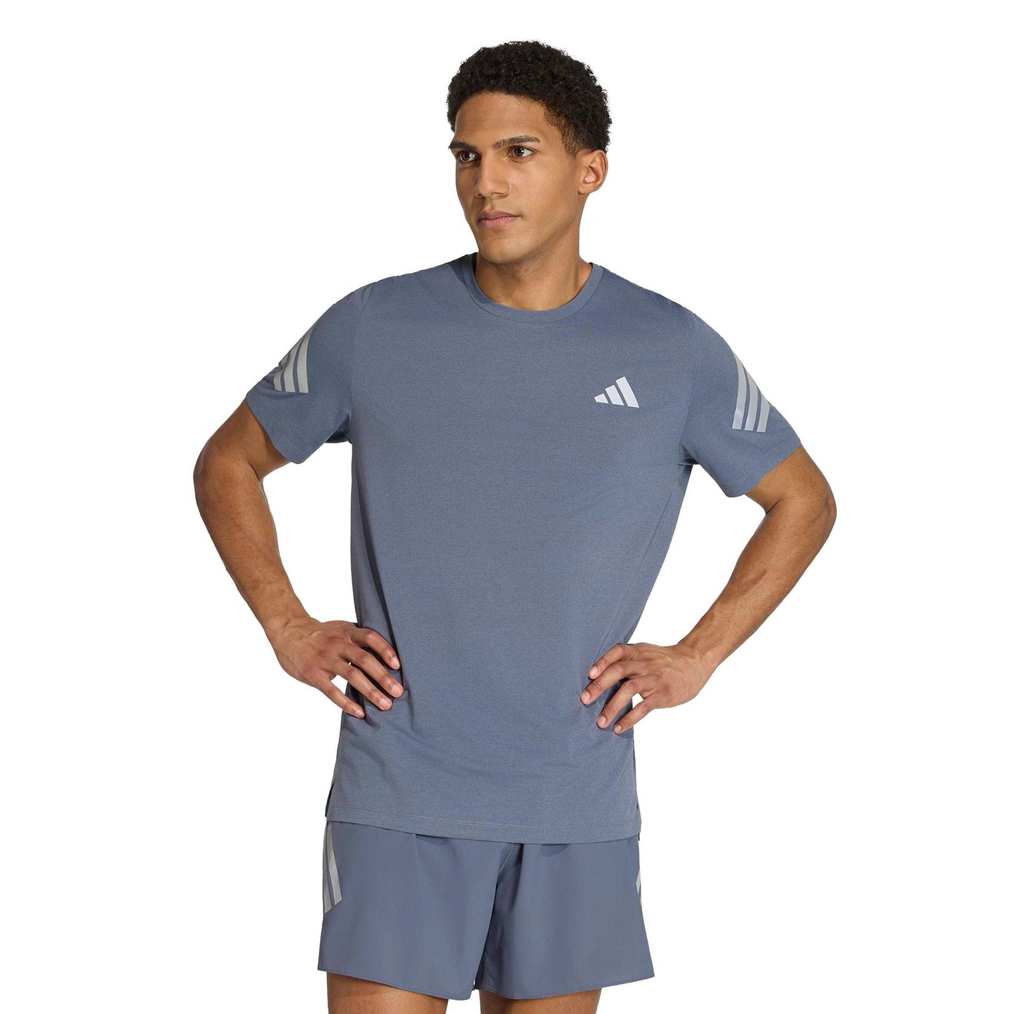 adidas adi365 Hardloopshirt Heren - blauwgrijs, grijs