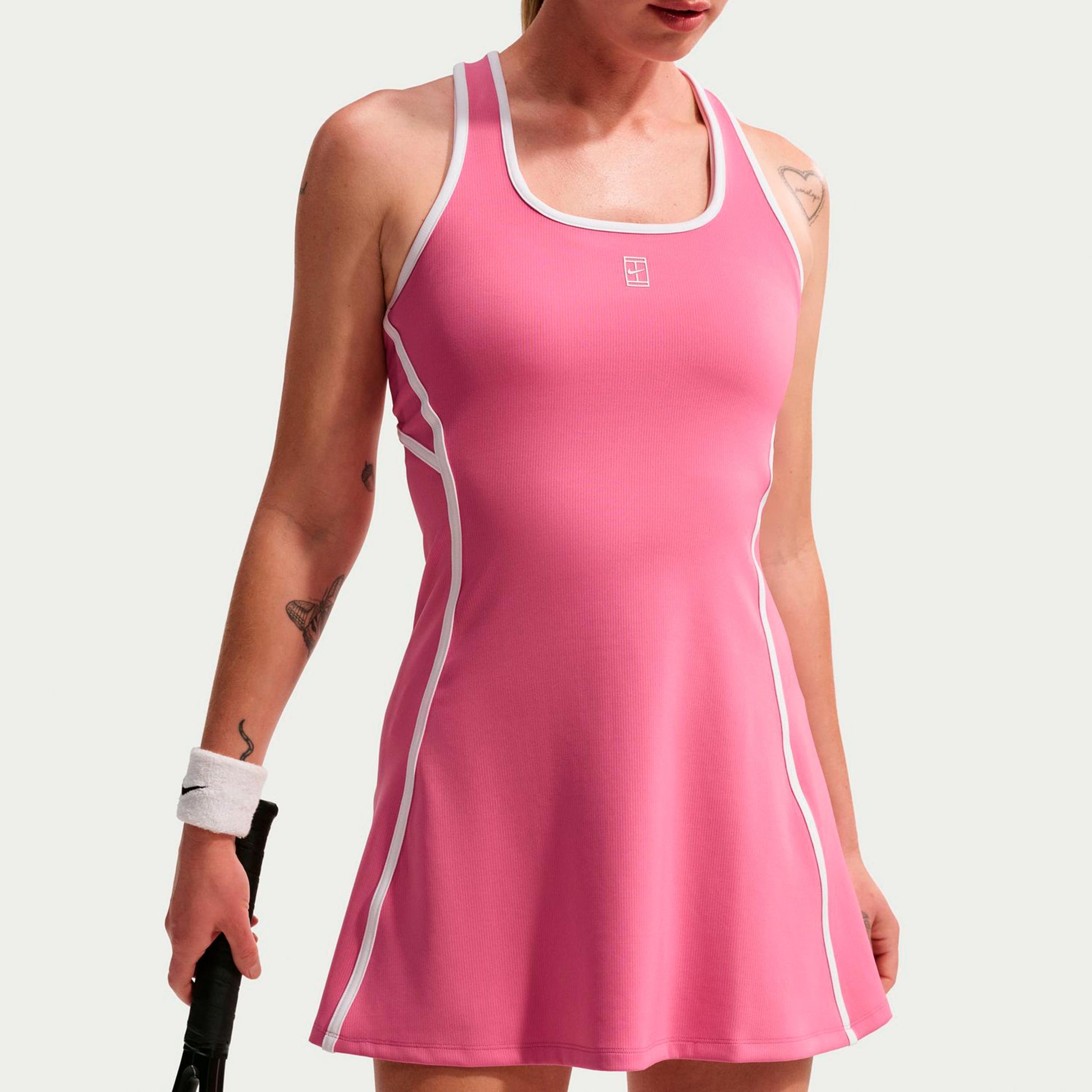 Nike Court Dri-Fit Advantage Jurk Dames - roze