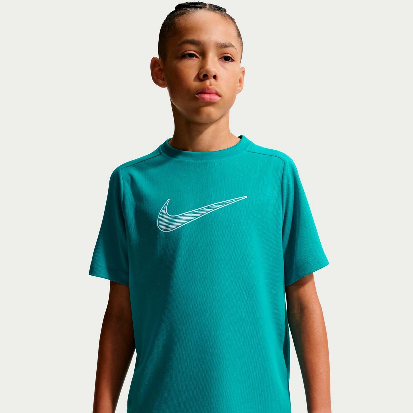 Nike Dri-Fit Multi  T-shirt Kinderen - petrolblauw, wit