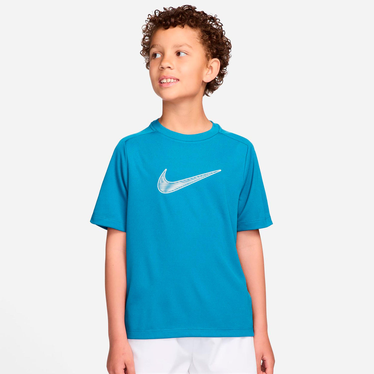 Nike Dri-Fit Multi  T-shirt Jongens - turkoois, wit