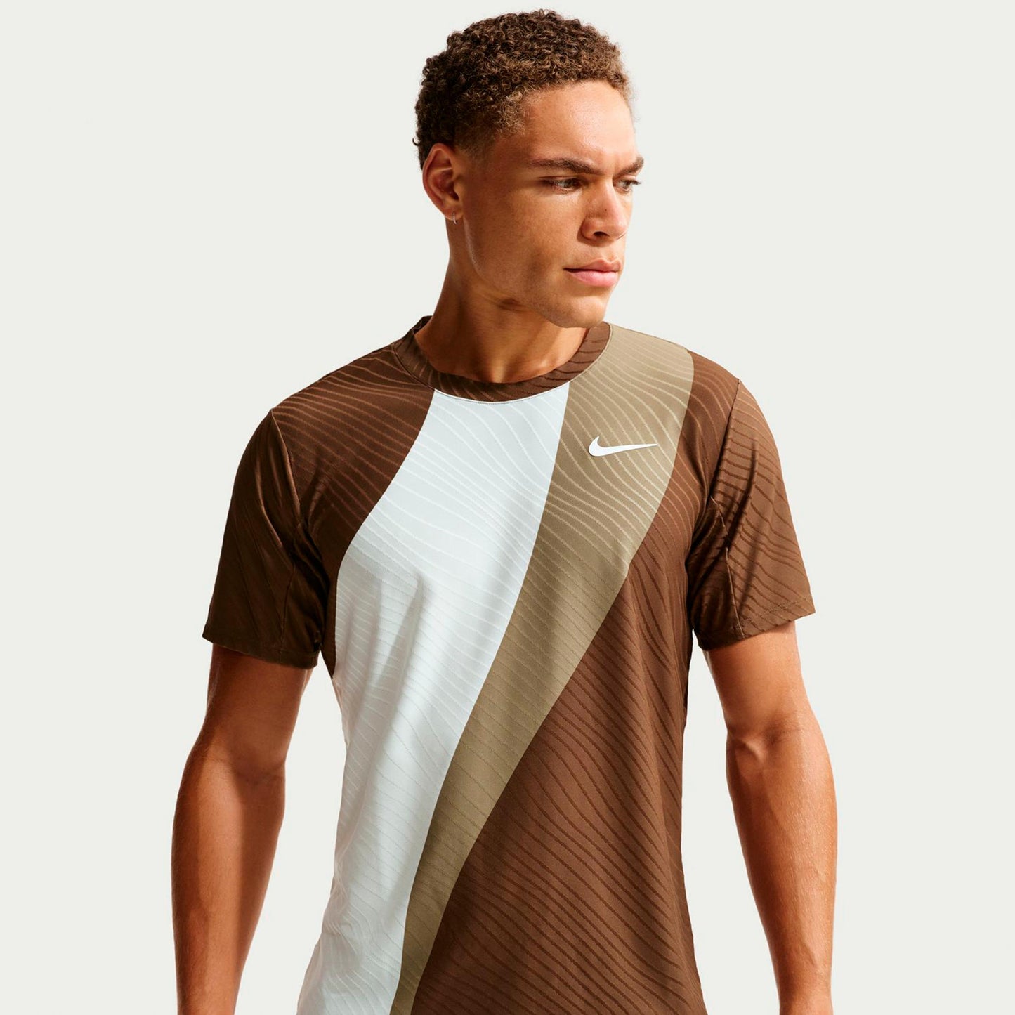 Nike Court Dri-Fit Advantage Slam T-shirt Heren-crème, grijs