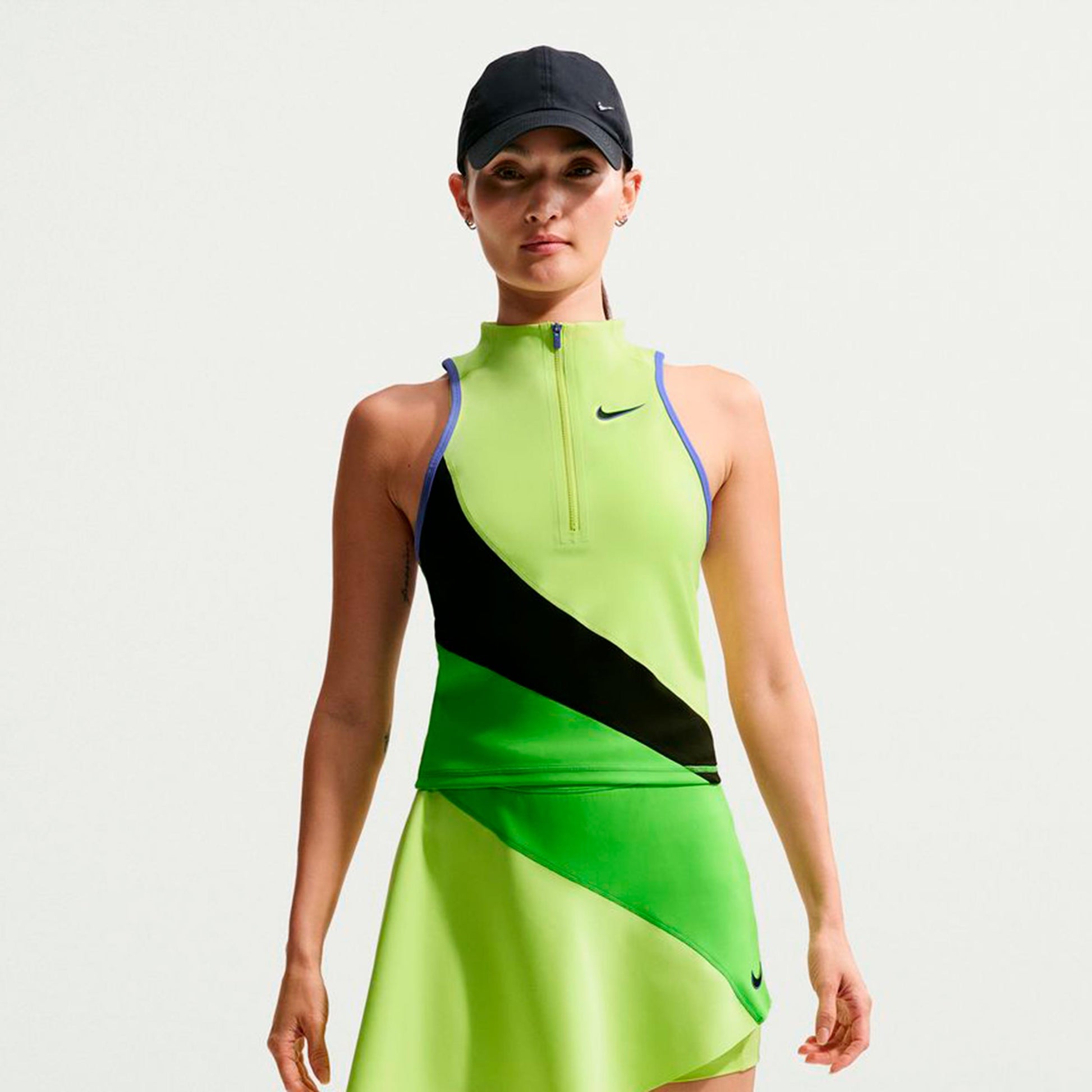 Nike Court Dri-Fit Slam  Tanktop Dames-limoen, veelkleurig