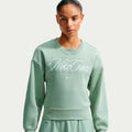 Court Fleece Crew Sweatshirt Dames - grijsgroen, groen
