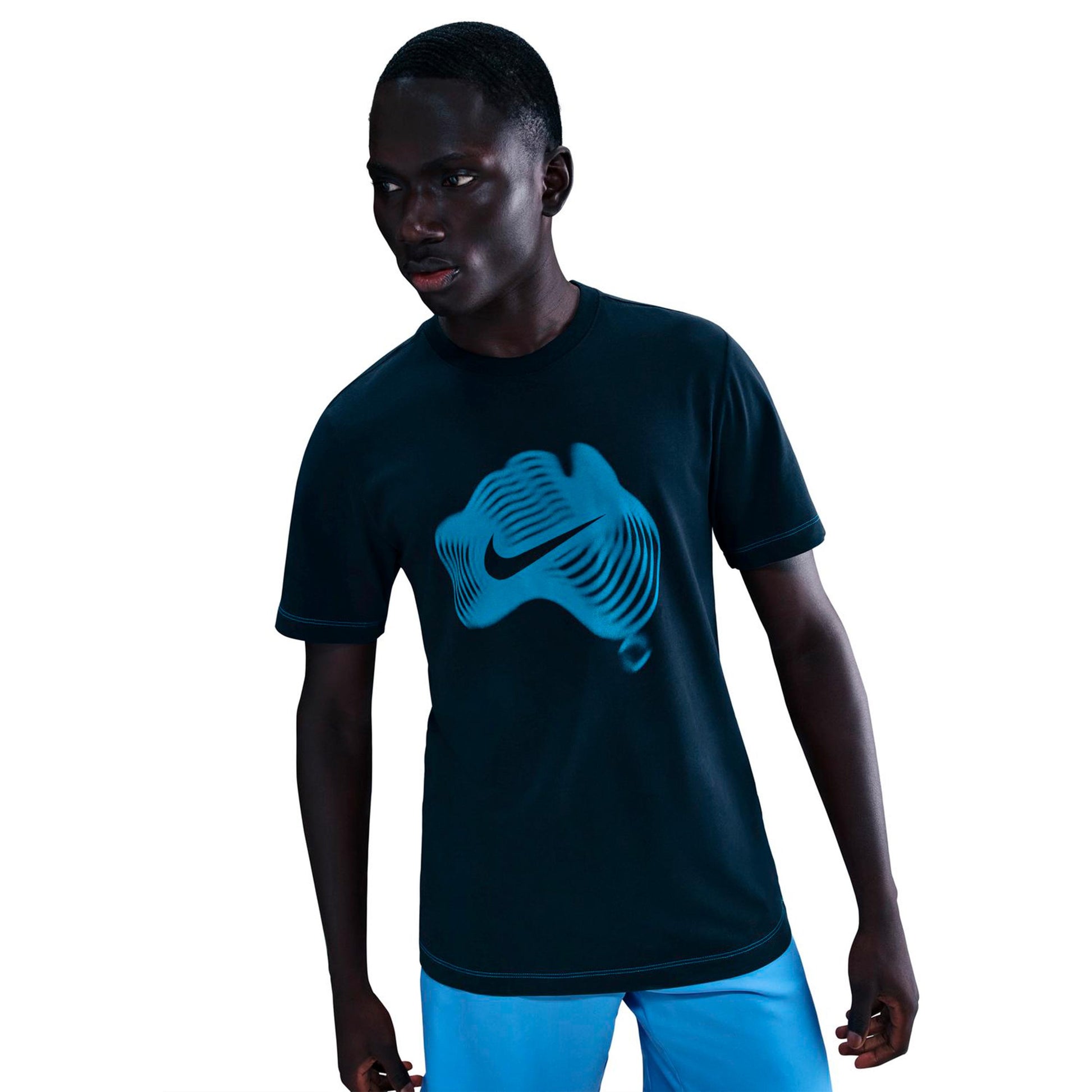 Nike Court Dri-Fit T-shirt Heren-donkerblauw