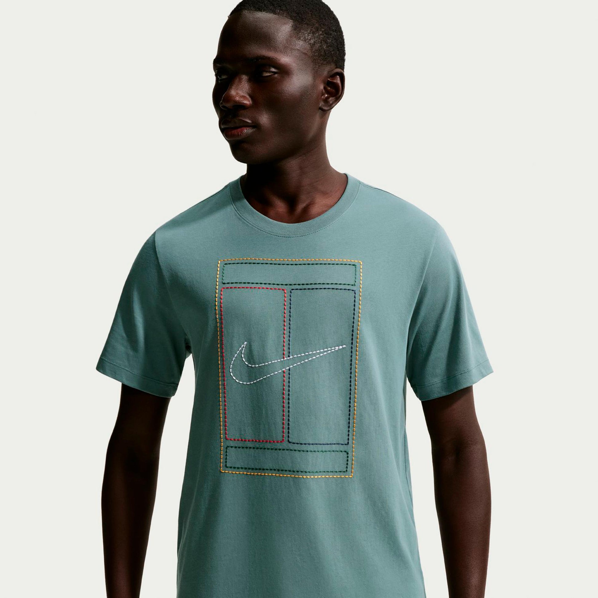 Nike Court Heritage T-shirt Heren-salie, grijs