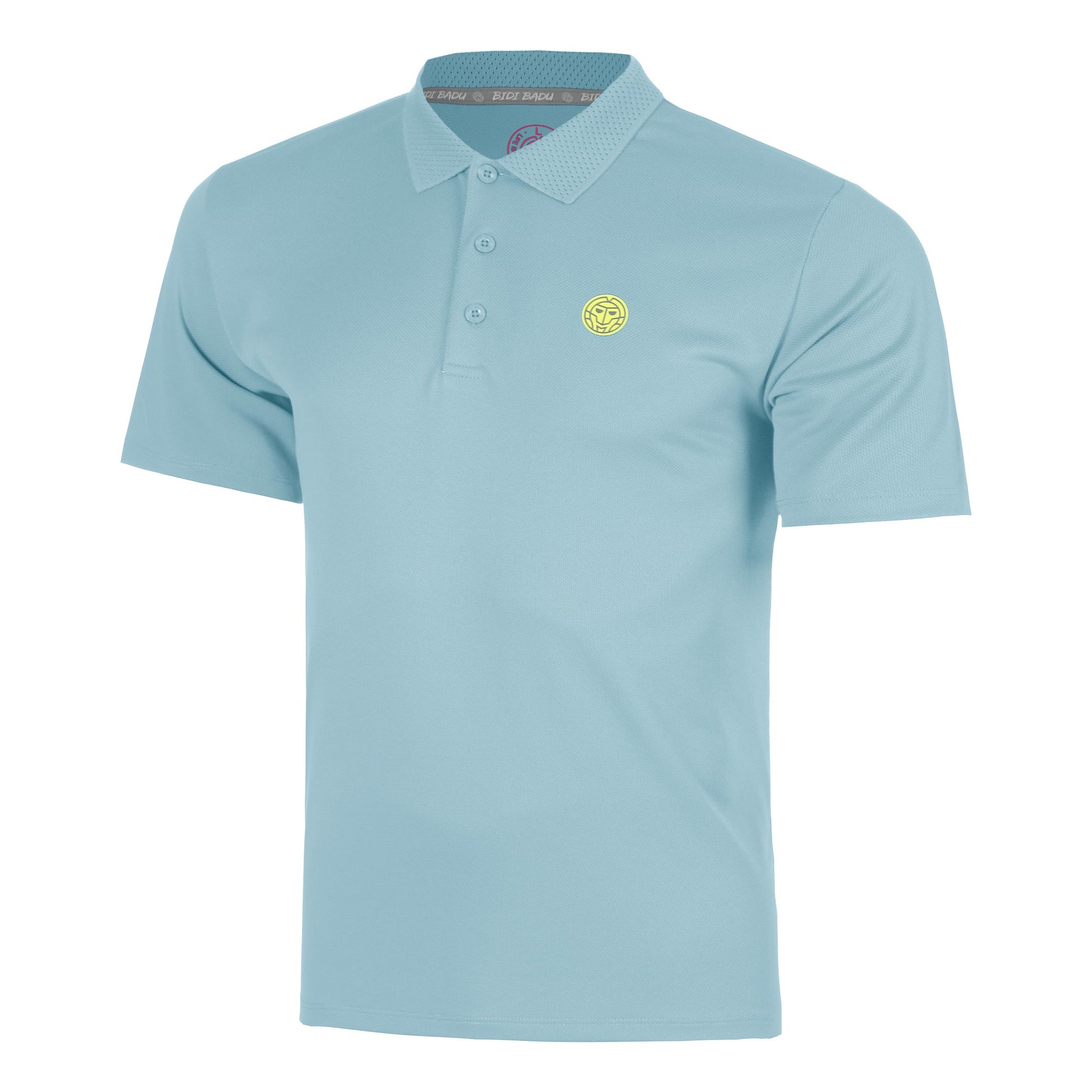 BIDI BADU Solid Polo Heren-petrolblauw