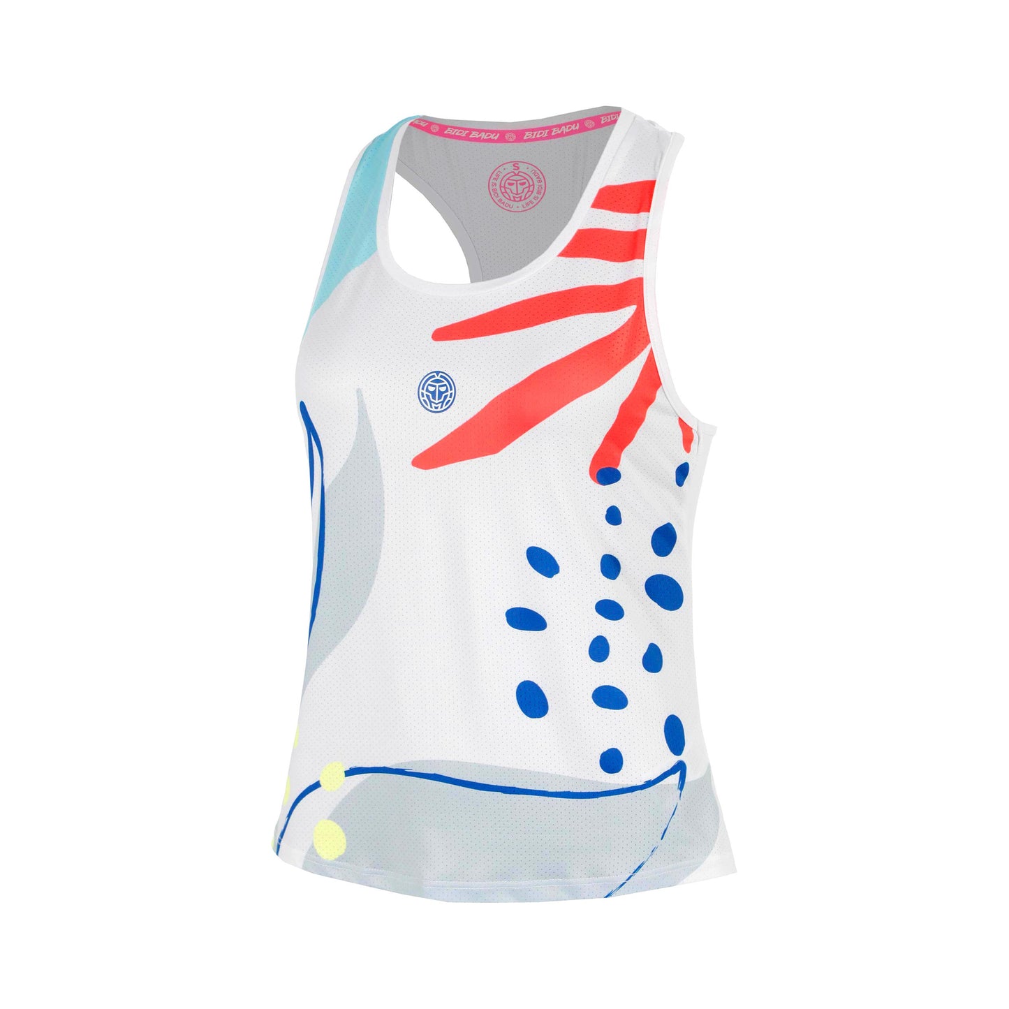 BIDI BADU Hey Laguna Racerback Tanktop Meisjes - wit, veelkleurig
