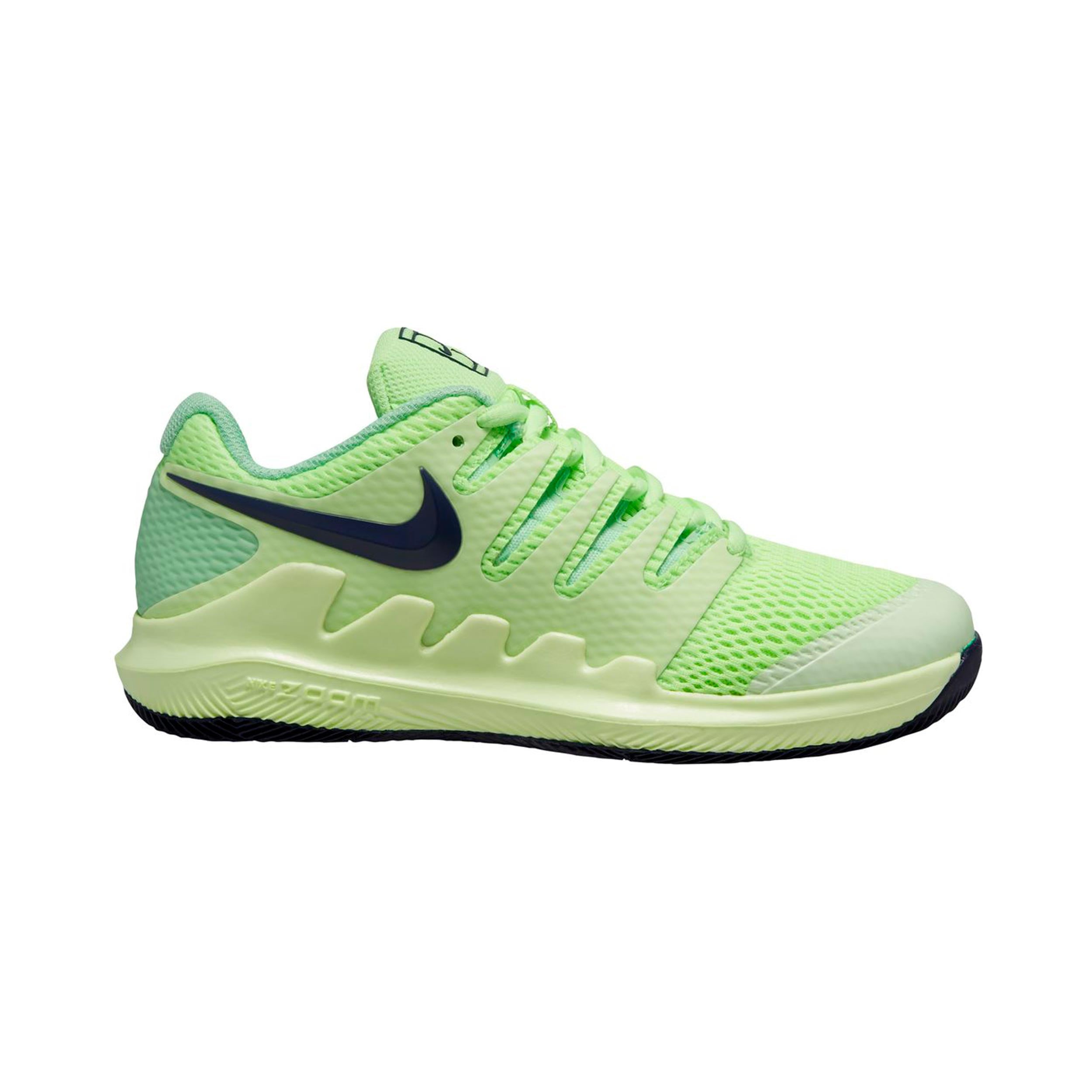 Nike Vapor X Allcourt schoen Kinderen-lichtgroen, zwart