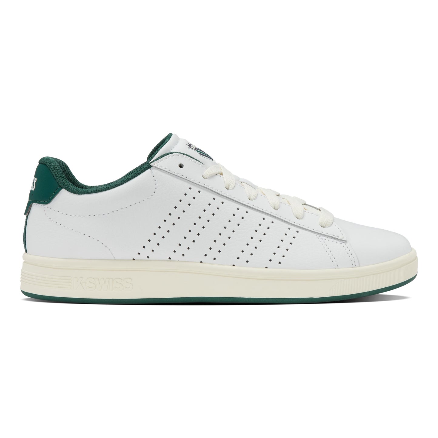 K-Swiss Court Base II Vrijtijdsschoen Heren-wit, lichtgroen