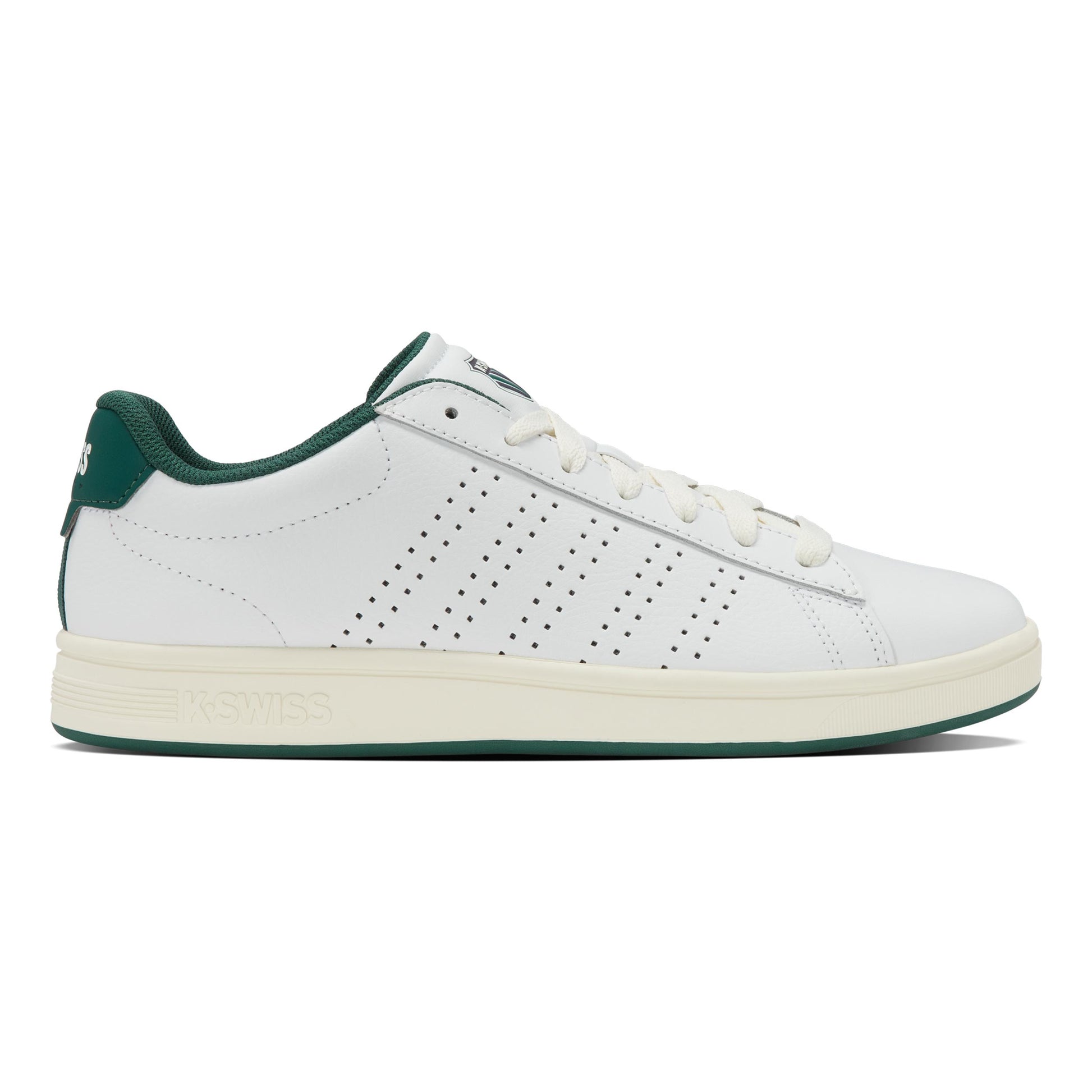 K-Swiss Court Base II Vrijtijdsschoen Heren-wit, lichtgroen
