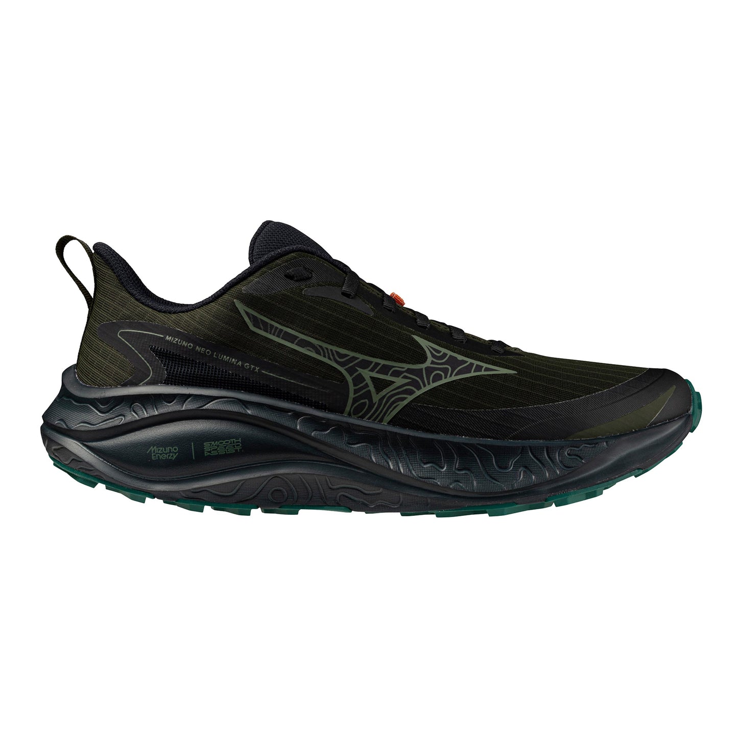 Mizuno Neo Lumina GTX  Trailschoen Heren - donkergroen, zwart