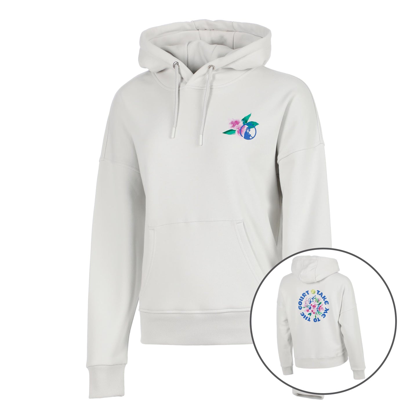 Quiet Please Crush TMTTC Sweater met capuchon Dames-lichtgrijs, blauw