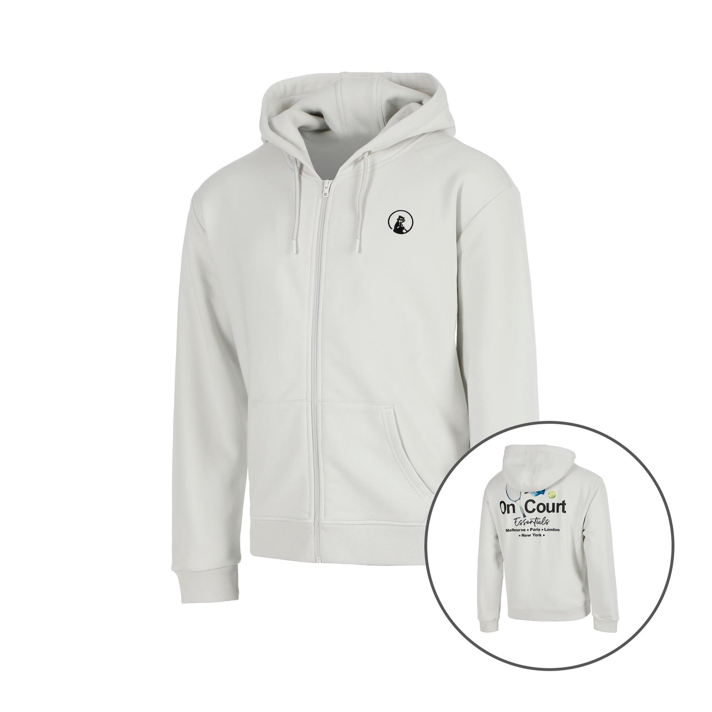 Quiet Please Crush On Court Essentials Sportjas Jongens-lichtgrijs, zwart