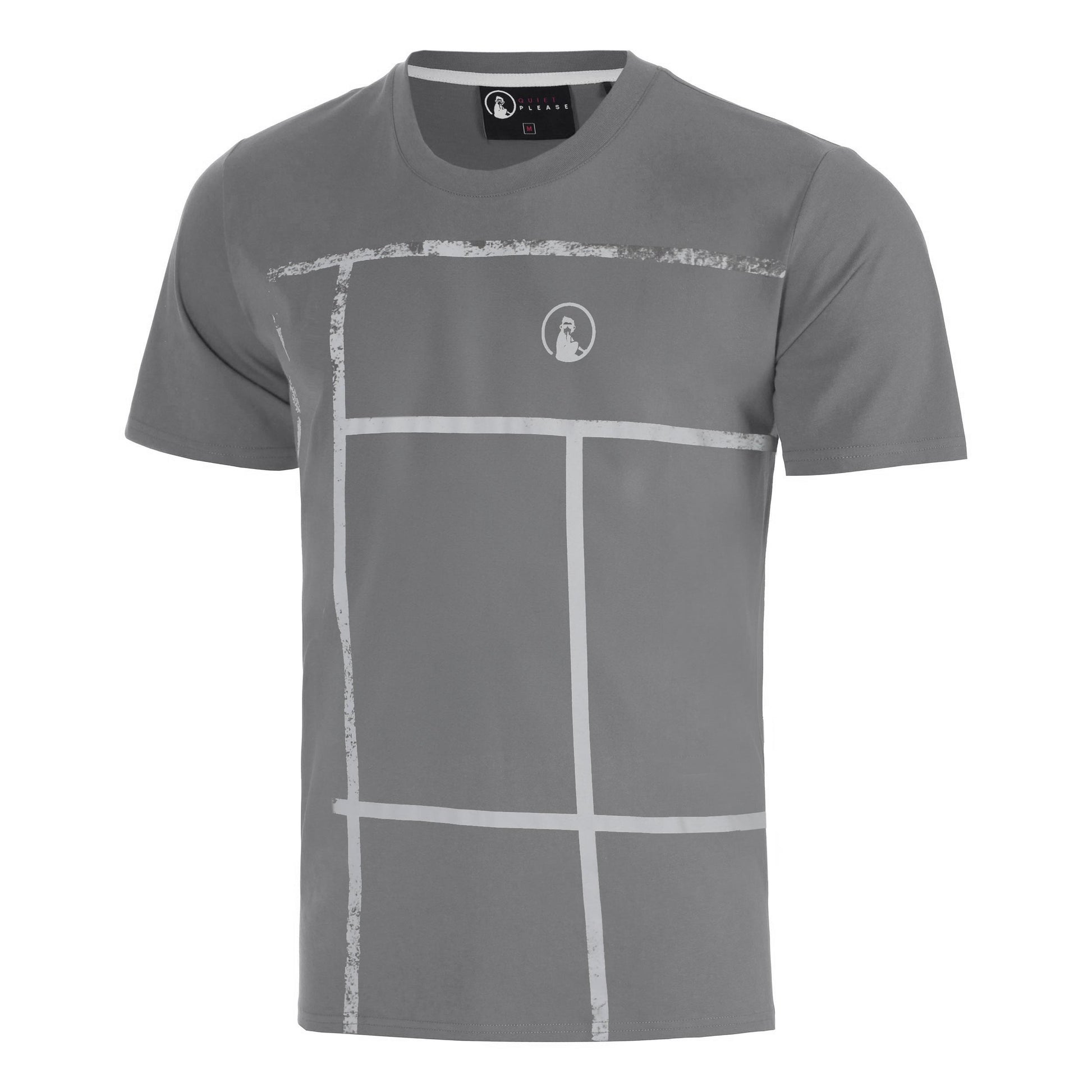 Quiet Please Crush Court T-shirt Heren-donkergrijs, lichtgrijs