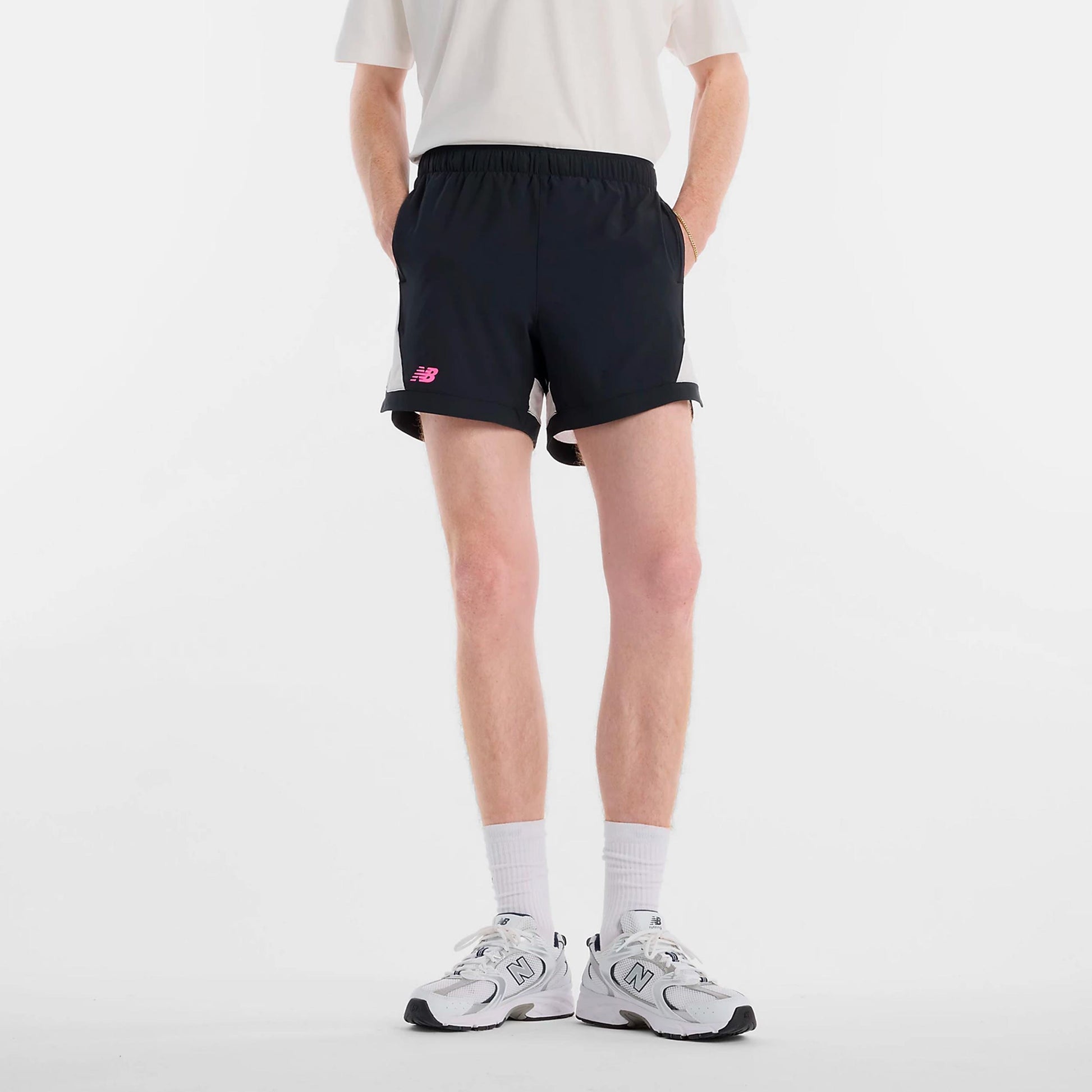 New Balance Tournament Novelty Shorts Heren-zwart, wit