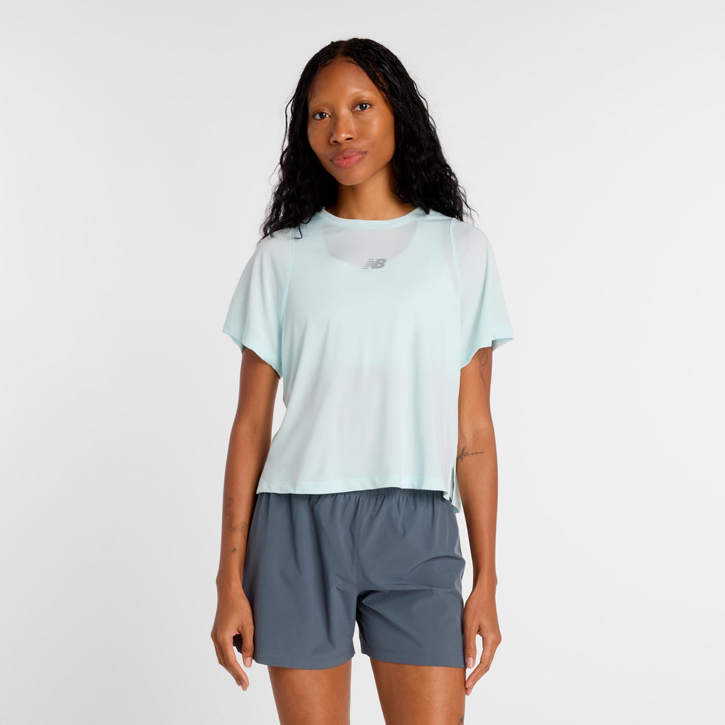 New Balance Infinity Propel T-shirt Dames - lichtblauw