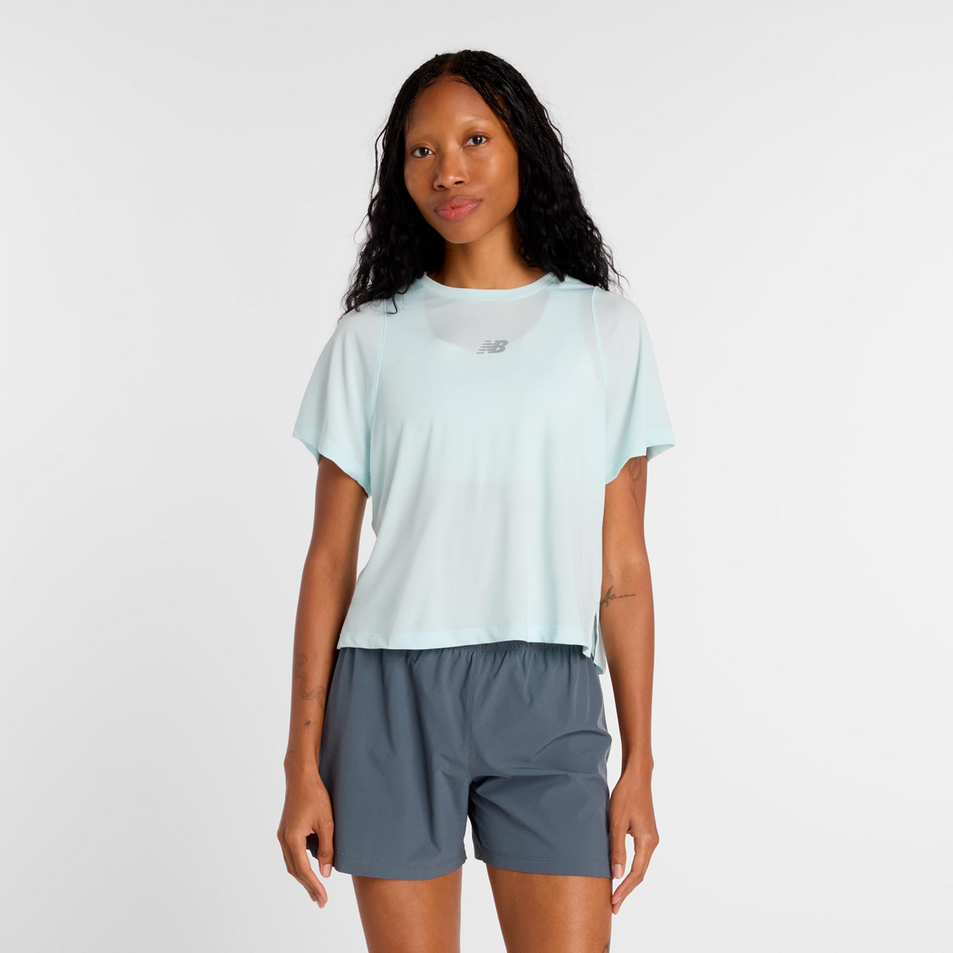 New Balance Infinity Propel T-shirt Dames - lichtblauw