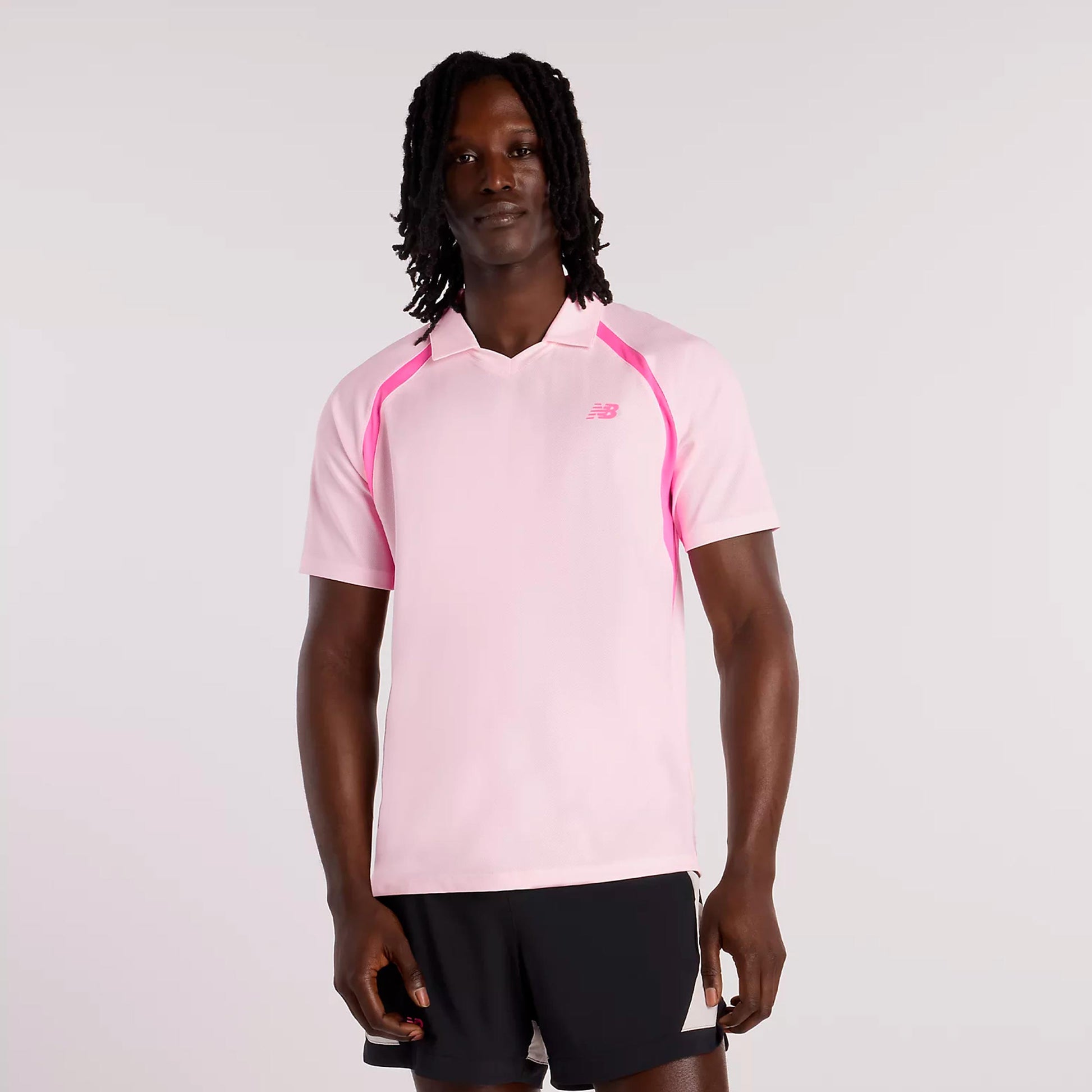 New Balance Tournament T-shirt Heren-roze, wit