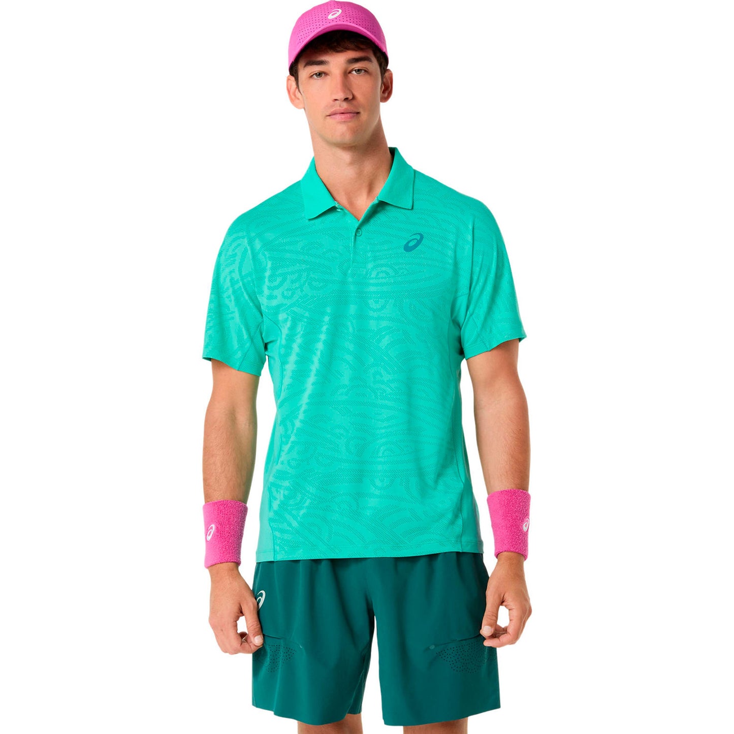 ASICS Match Jacquard    Polo Heren - groen