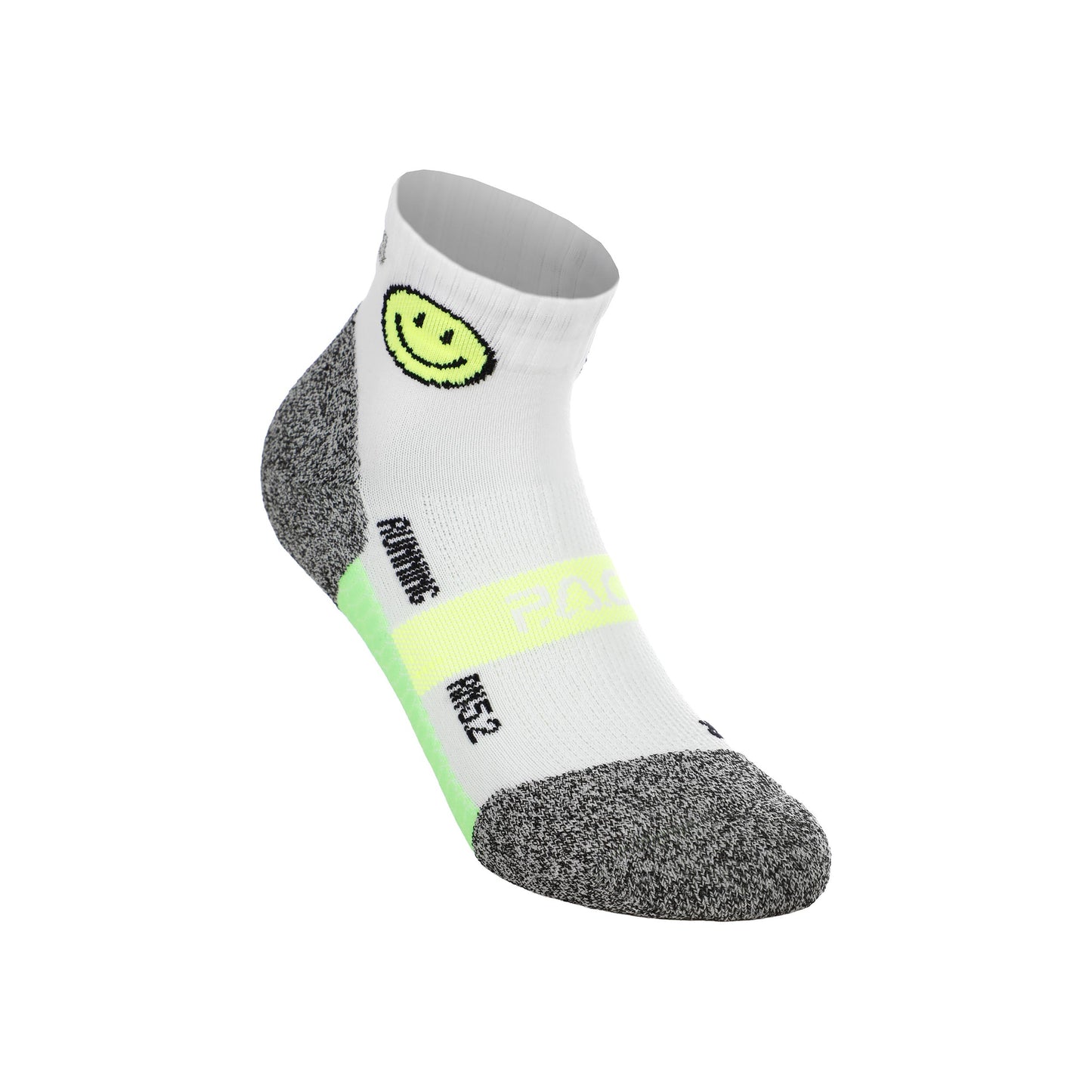 P.A.C. RN 5.2 Reflective Pro Hardloopsokken Heren-wit, neongeel