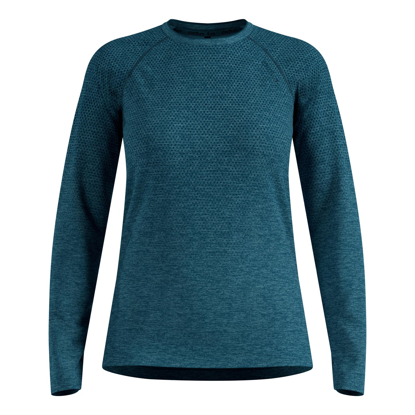Odlo Essential Seamless  Hardloopshirt Dames - petrolblauw