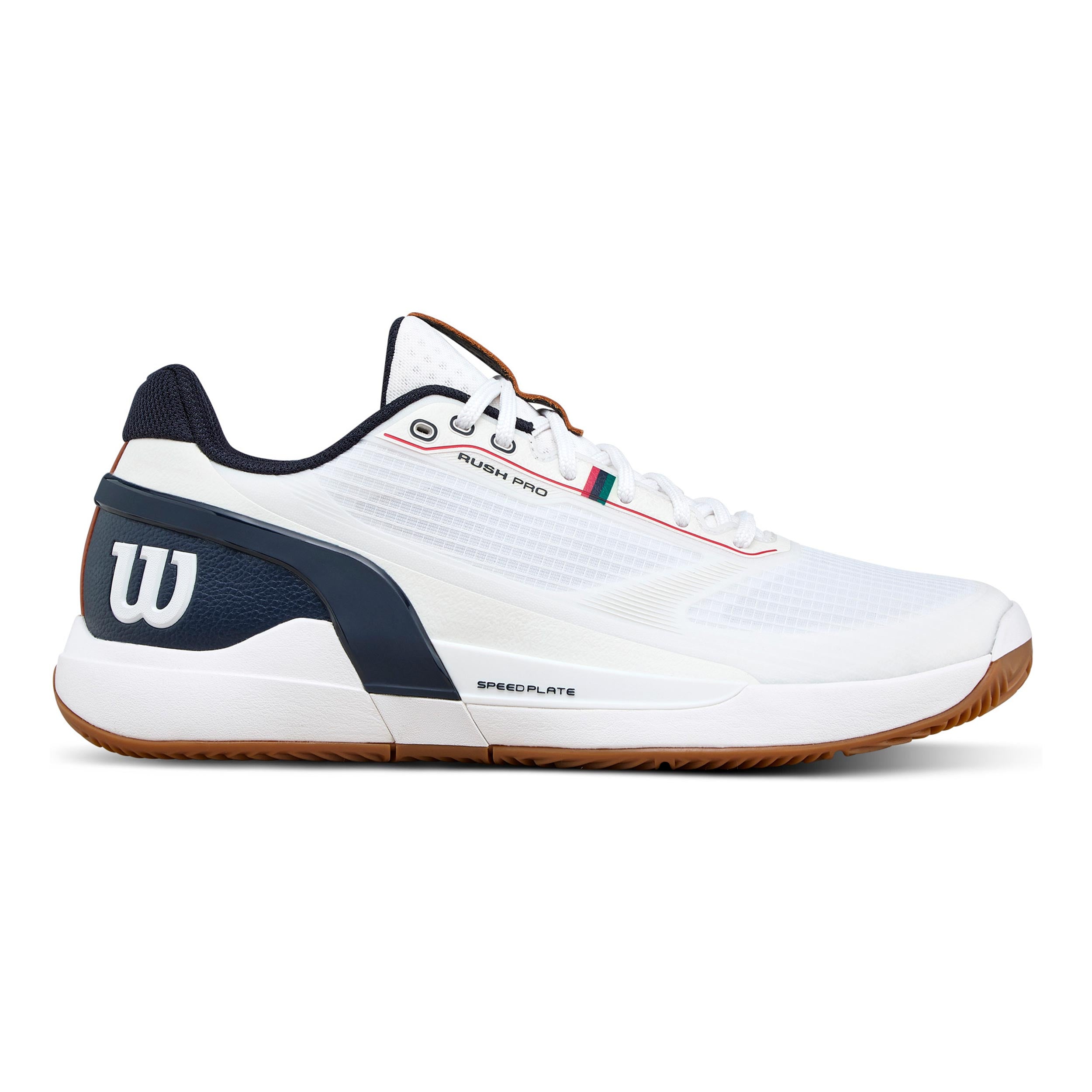 Wilson Rush Pro 5 Gravelschoen Heren-wit, donkerblauw