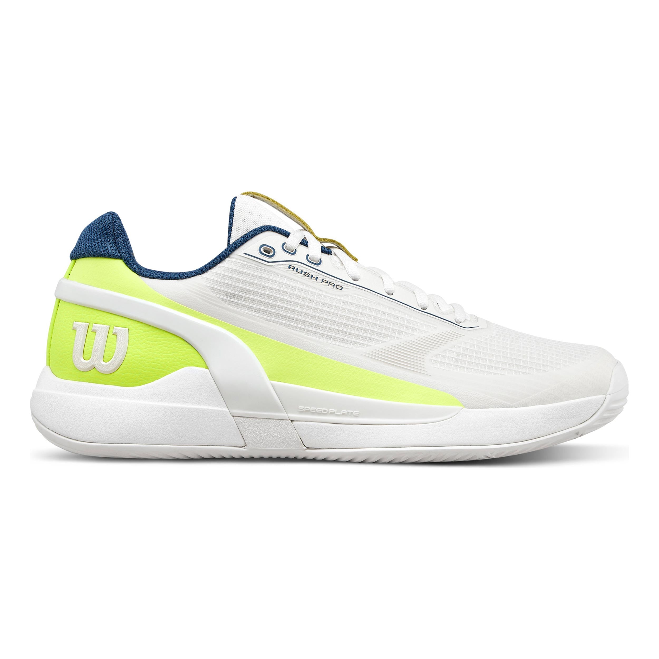 Wilson Rush Pro 5 Padel Padel schoen Heren - wit, neongeel