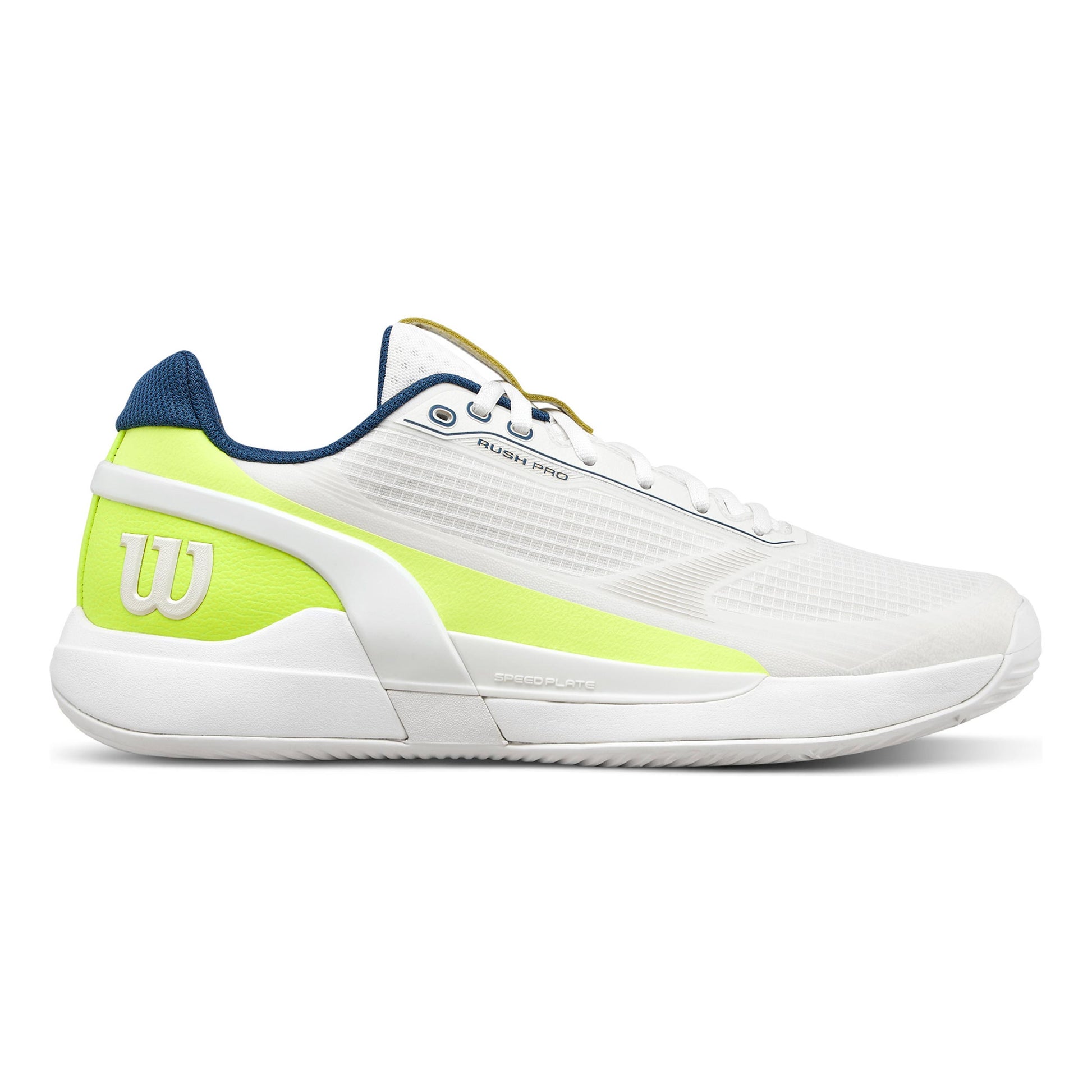 Wilson Rush Pro 5 Padel Padel schoen Heren - wit, neongeel